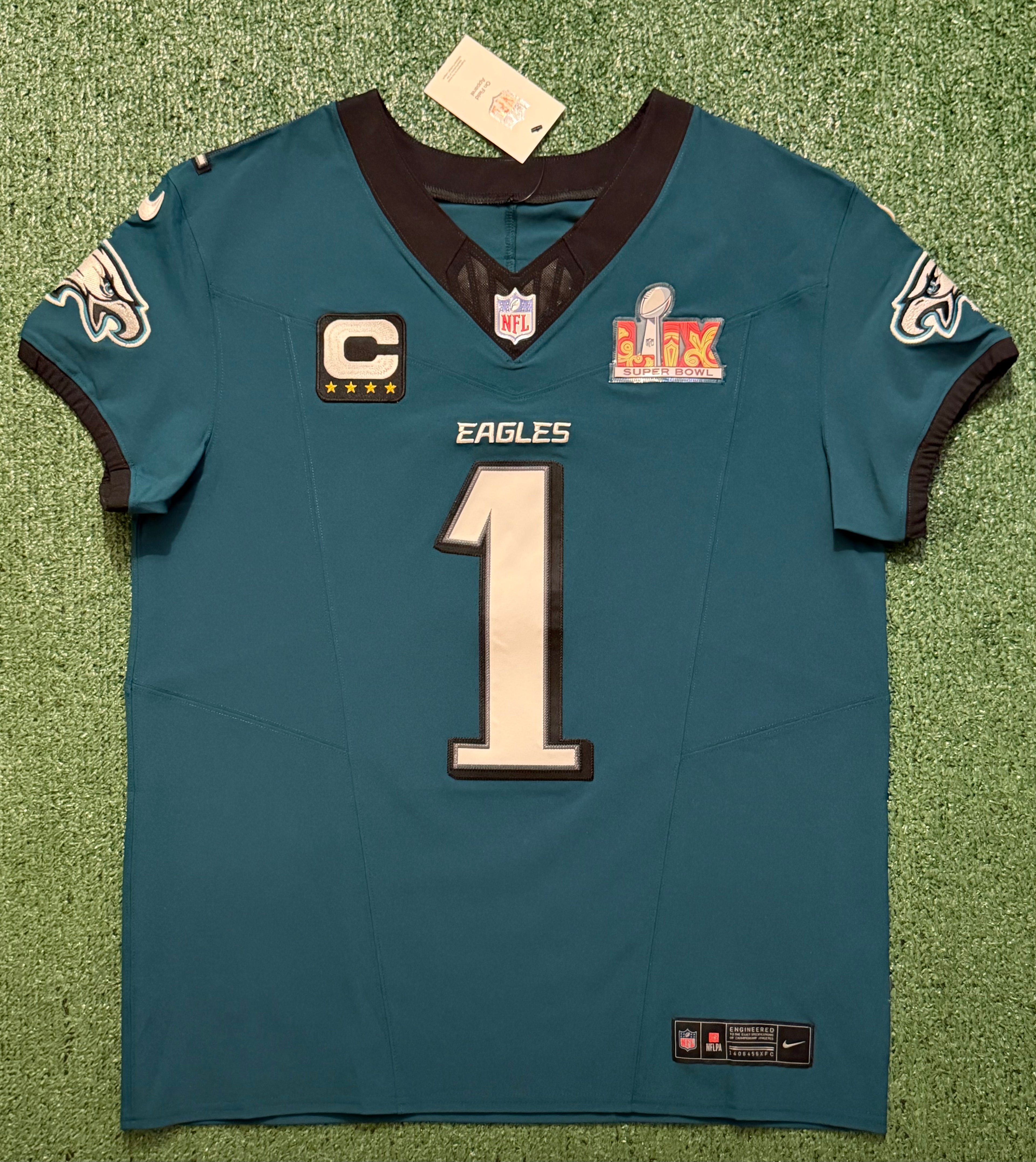 Jalen Hurts Philadelphia Eagles Jersey #1 Nike Vapor FUSE Elite Green size 44 (Large) NFL