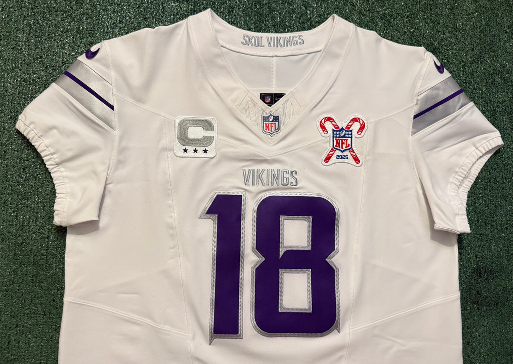 Justin Jefferson Minnesota Vikings Jersey #18 Nike Vapor FUSE Elite White Size 48 (XL) NFL