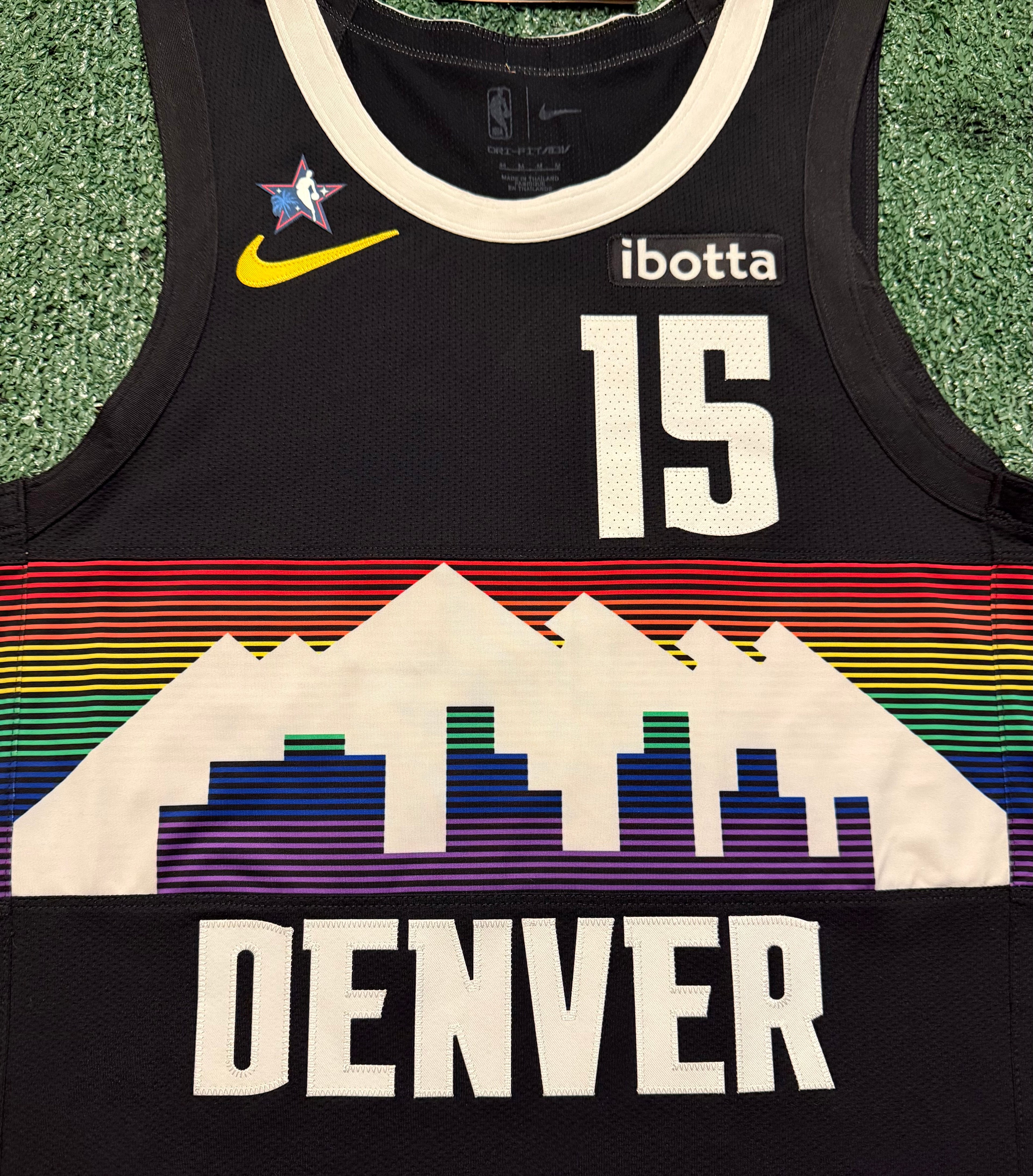 Nikola Jokic Denver Nuggets Jersey #15 Nike ADV Authentic Black Size 44 (M) NBA