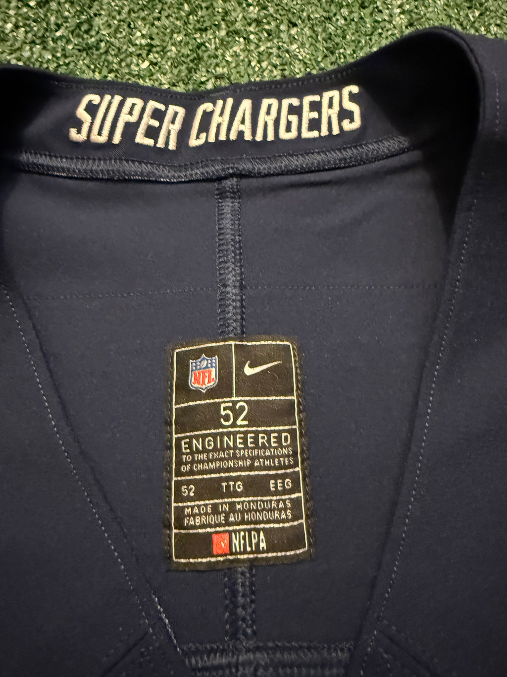 Justin Herbert Los Angeles Chargers Jersey #10 Nike Vapor Fuse Elite Navy Size 52 (XXL) NFL