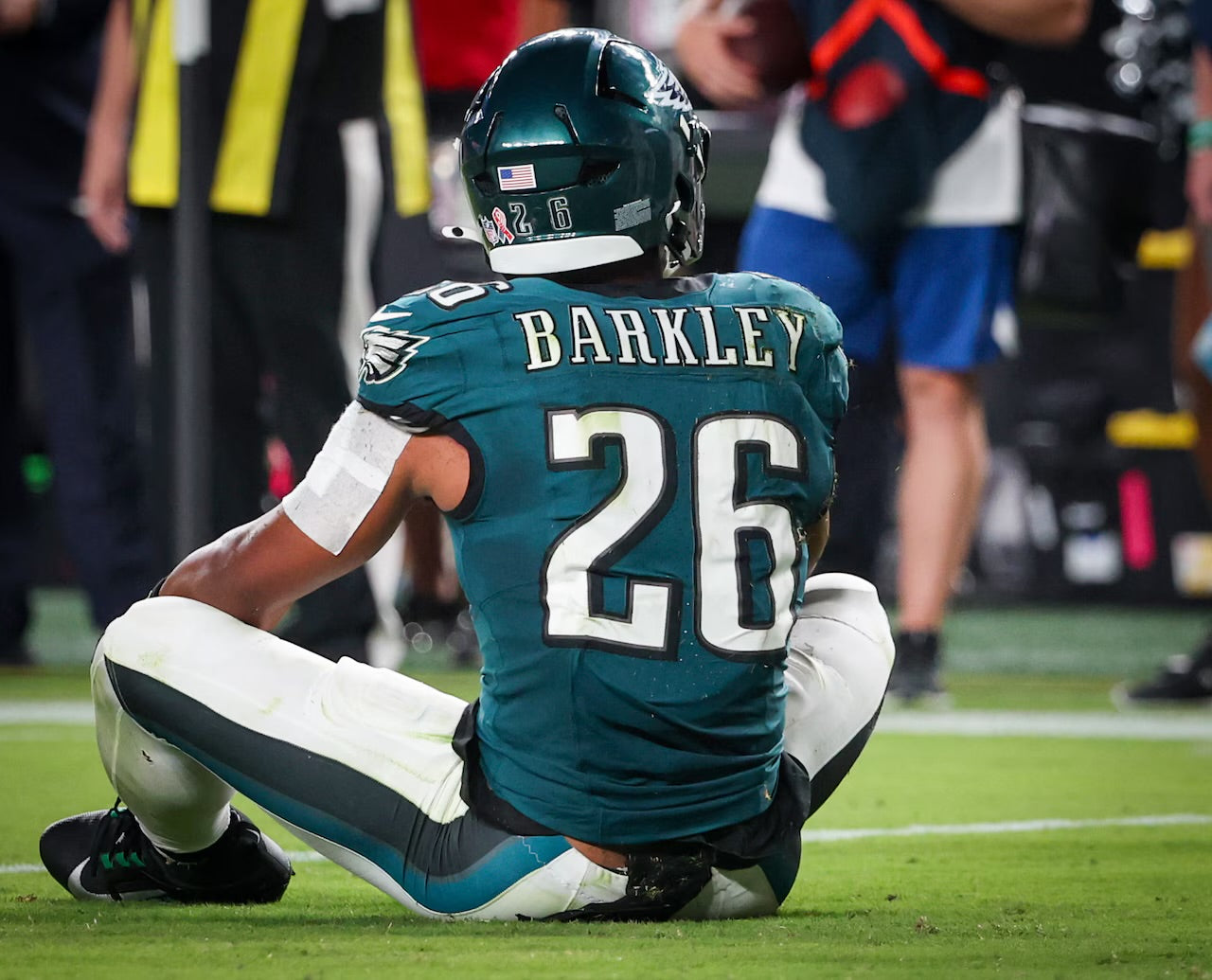 Saquon Barkley Philadelphia Eagles Jersey #26 Nike Vapor FUSE Elite Green Size 40 (Medium) NFL
