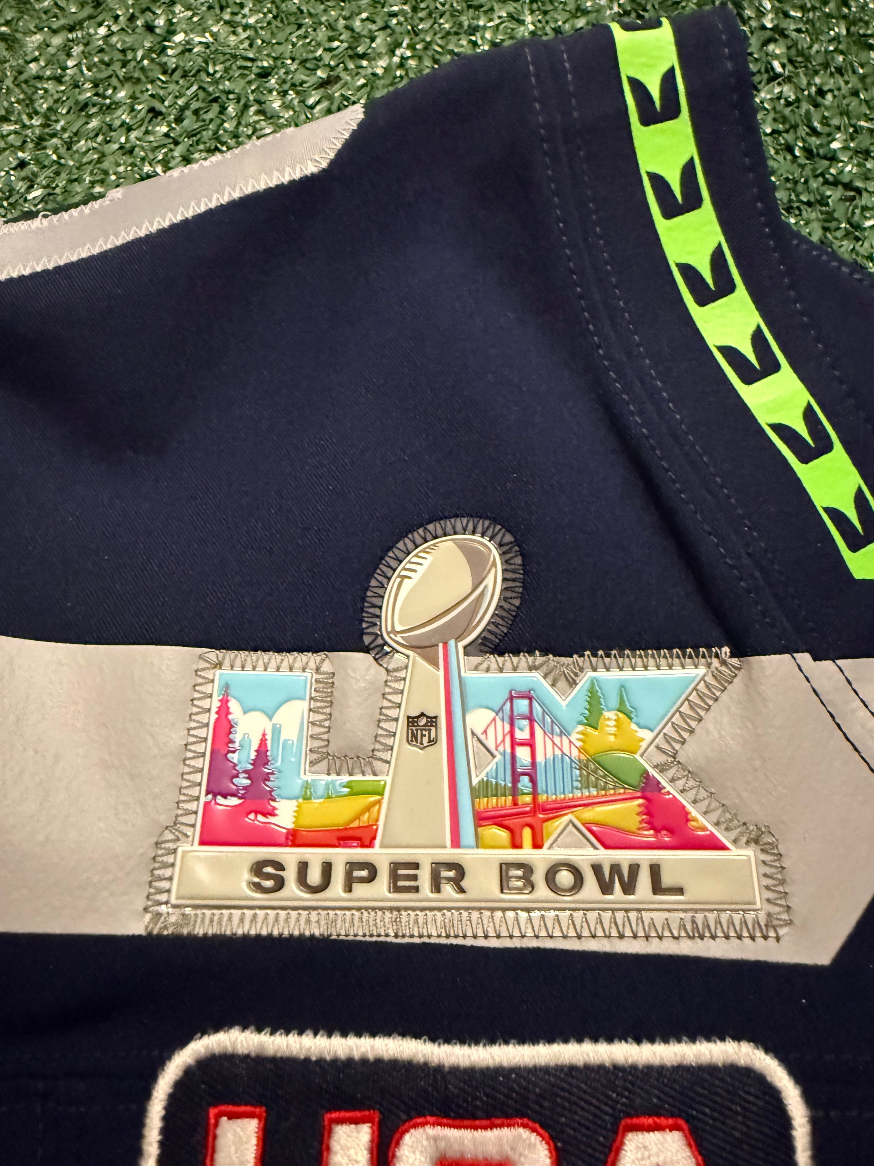 Kenneth Walker III Seattle Seahawks Jersey #9 Nike Vapor FUSE Elite Navy Size 44 (Large) NFL