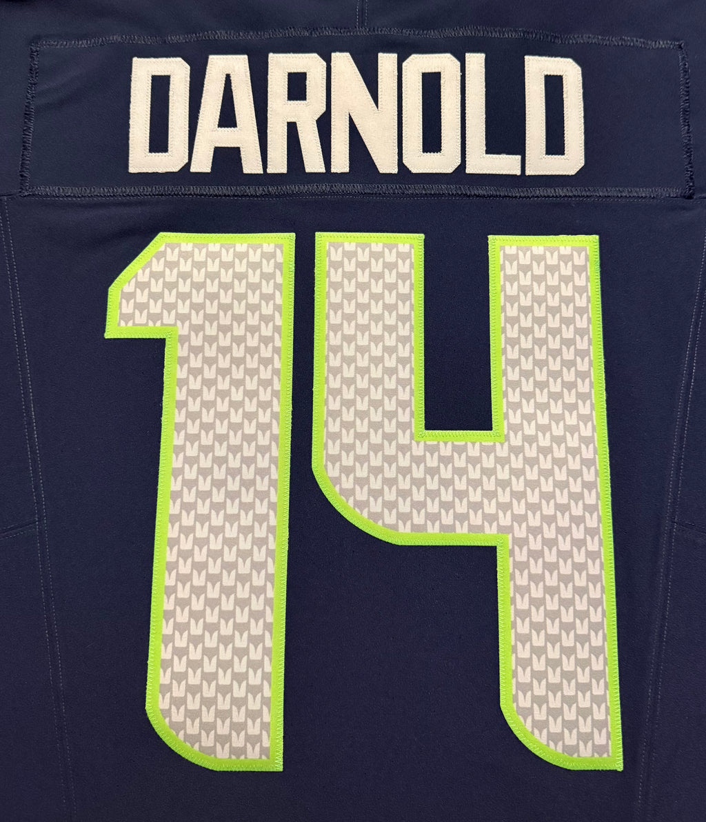 Sam Darnold Seattle Seahawks Jersey #14 Nike Vapor FUSE Elite Navy Size 48 (XL) NFL