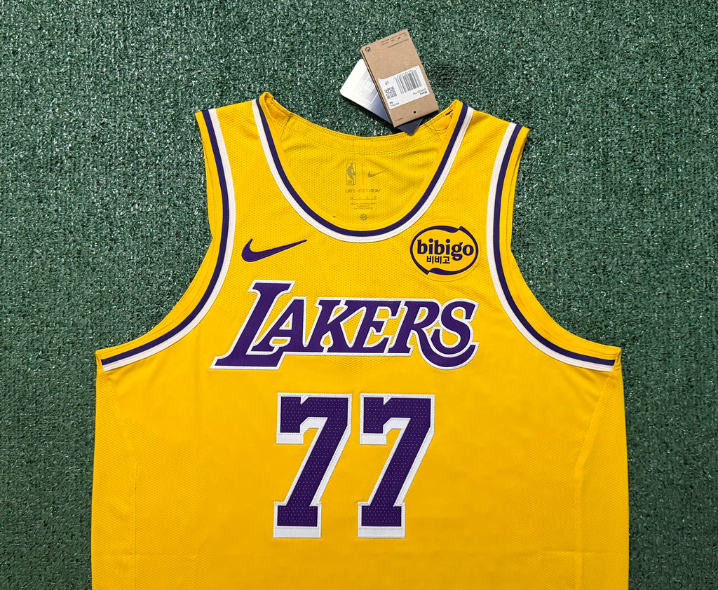 Luka Doncic Los Angeles Lakers Jersey #77 Nike ADV Authentic Gold Size 48 (L) NBA