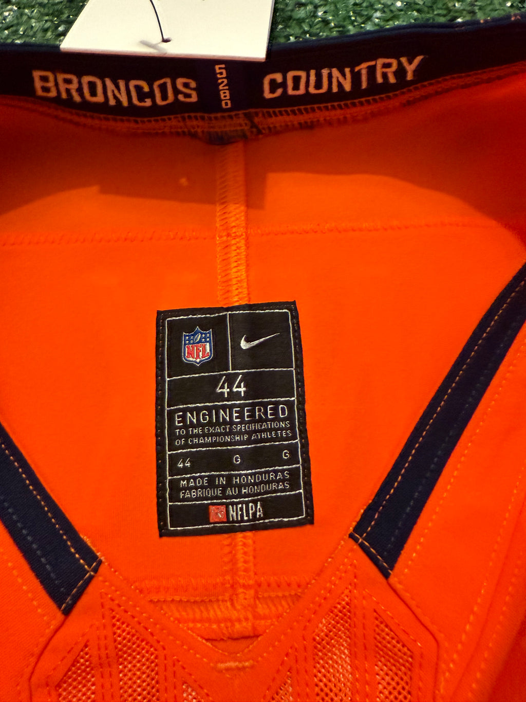 Bo Nix Denver Broncos Jersey #10 Nike Vapor Fuse Elite Orange Size 44 (L) NFL