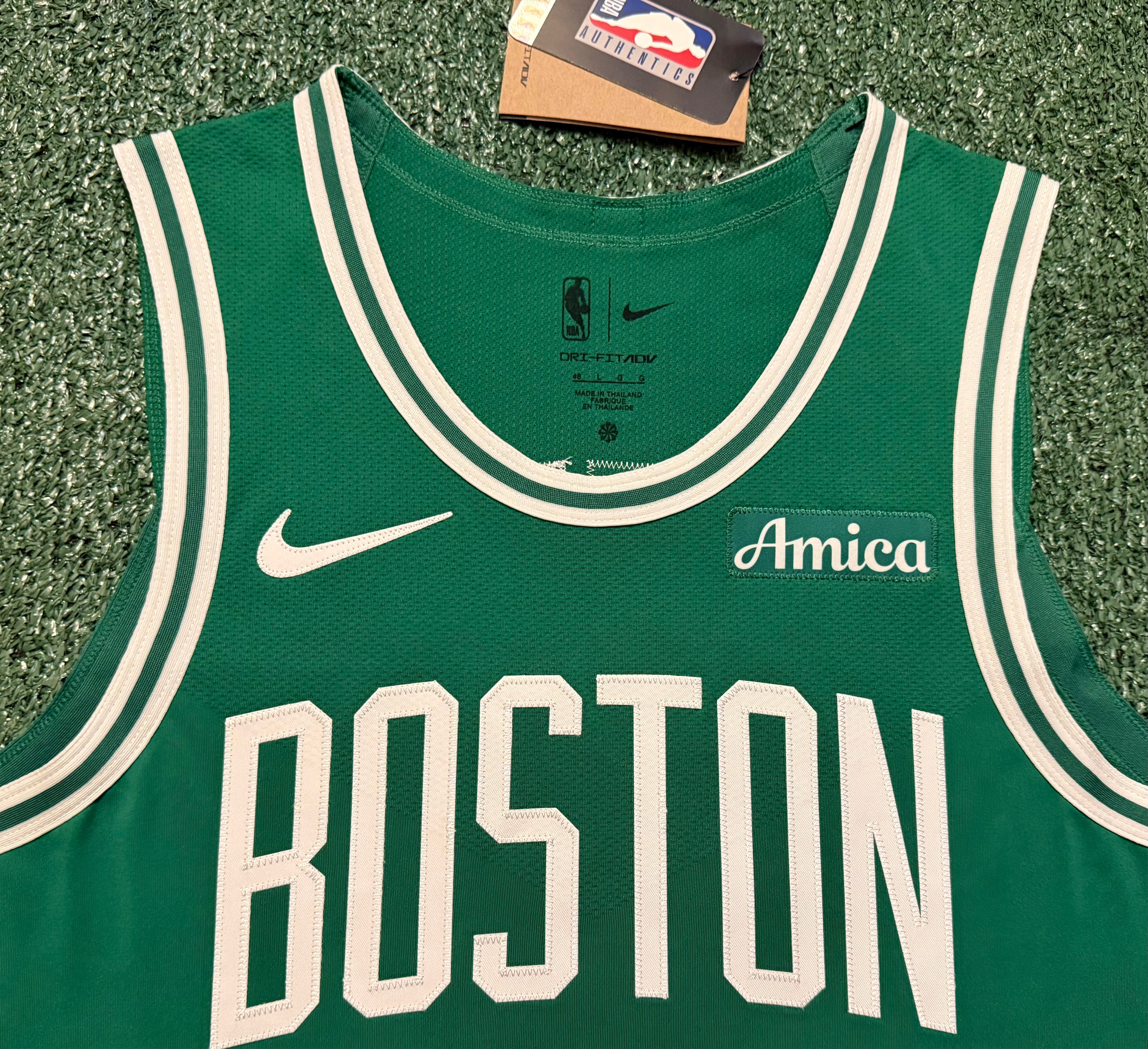 Jayson Tatum Boston Celtics Jersey #0 Nike ADV Authentic Green Size 48 (L) NBA