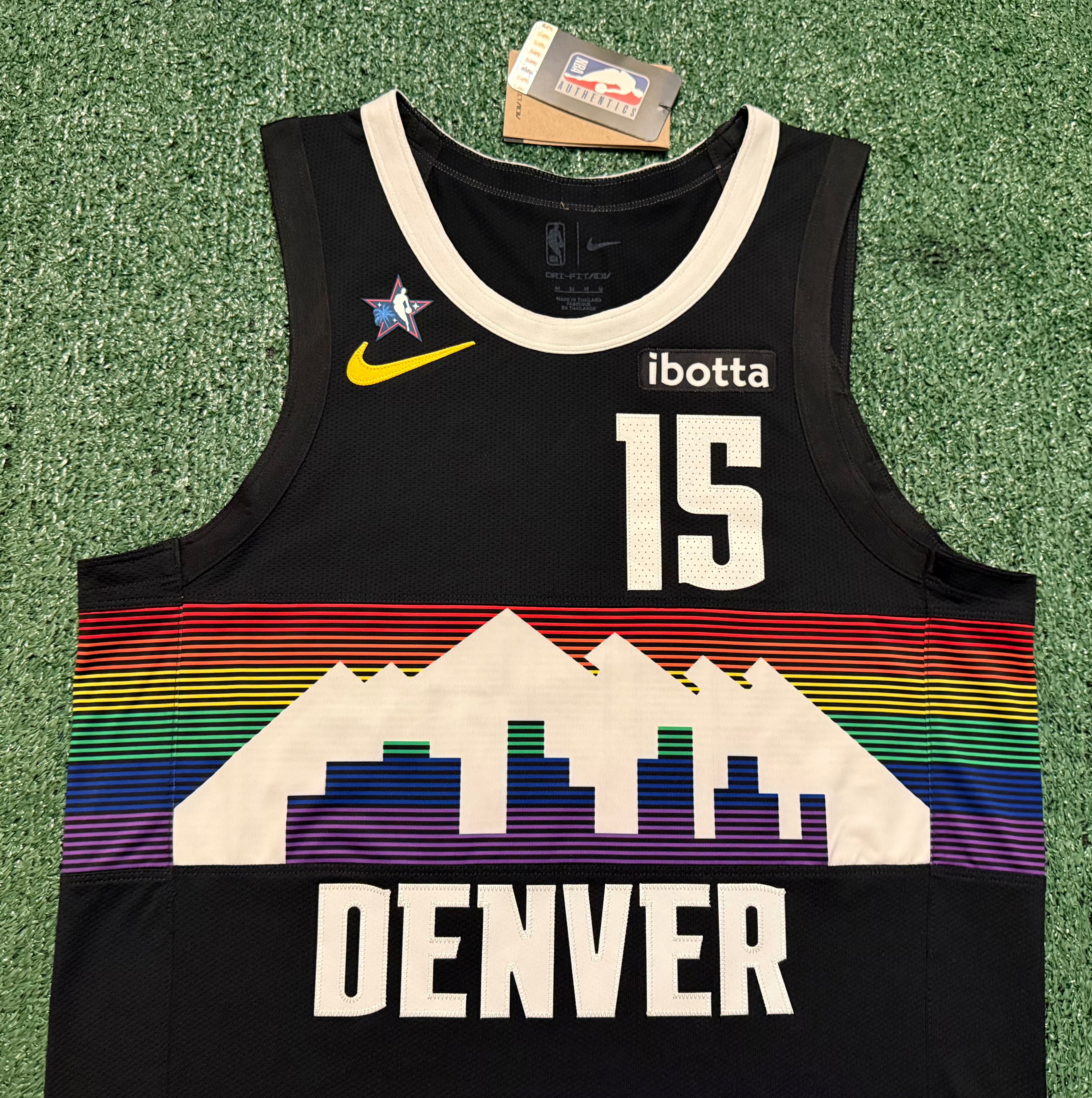 Nikola Jokic Denver Nuggets Jersey #15 Nike ADV Authentic Black Size 44 (M) NBA
