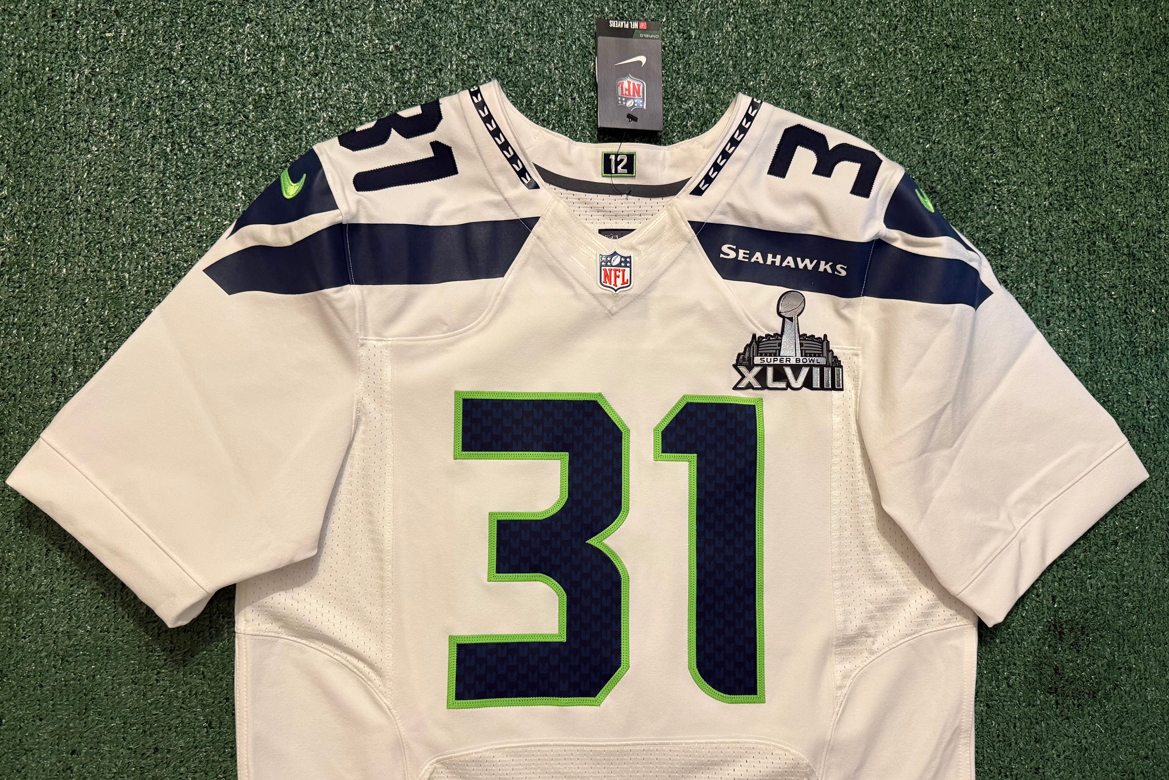Cam Chancellor Seattle Seahawks 
Jersey #31 Nike Elite white Size 44 (Large) NFL