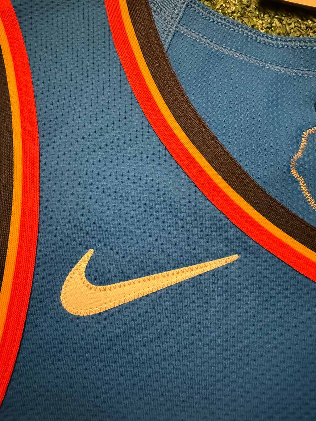 Shai Gilgeous-Alexander Oklahoma City Thunder Jersey #2 Nike ADV Authentic Blue Size 44 (M) NBA