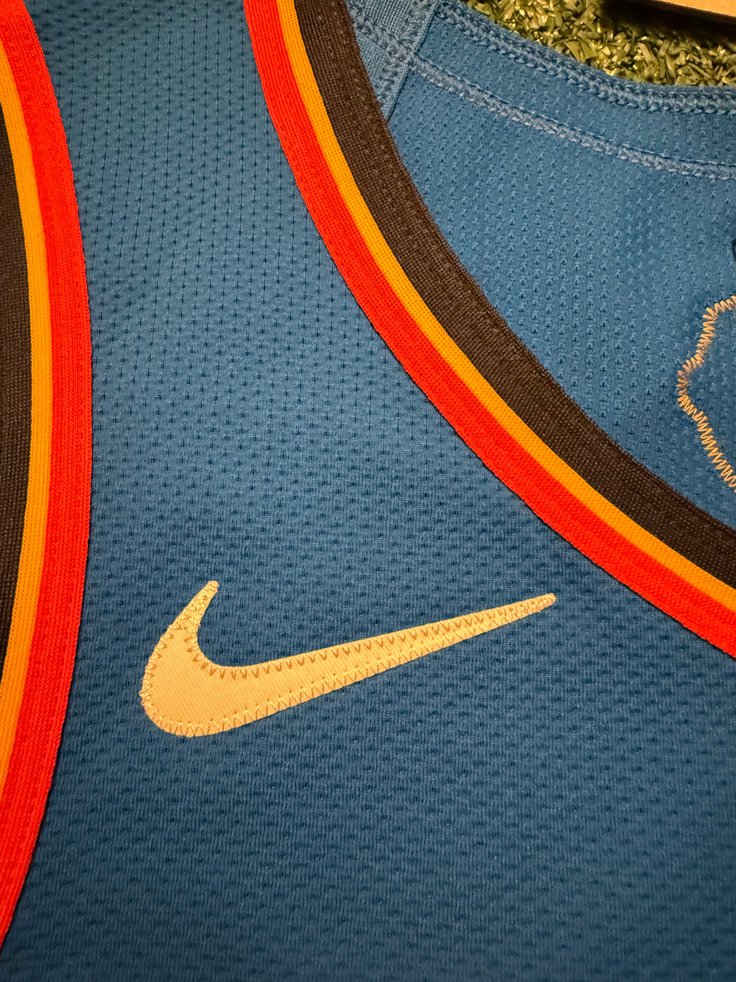 Shai Gilgeous-Alexander Oklahoma City Thunder Jersey #2 Nike ADV Authentic Blue Size 44 (M) NBA