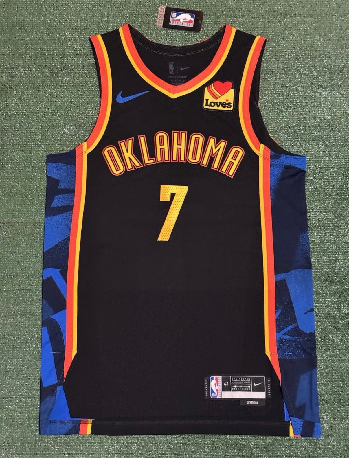 Chet Holmgren Oklahoma City Thunder Jersey #7 Nike ADV Authentic Black Size 44 (M) NBA