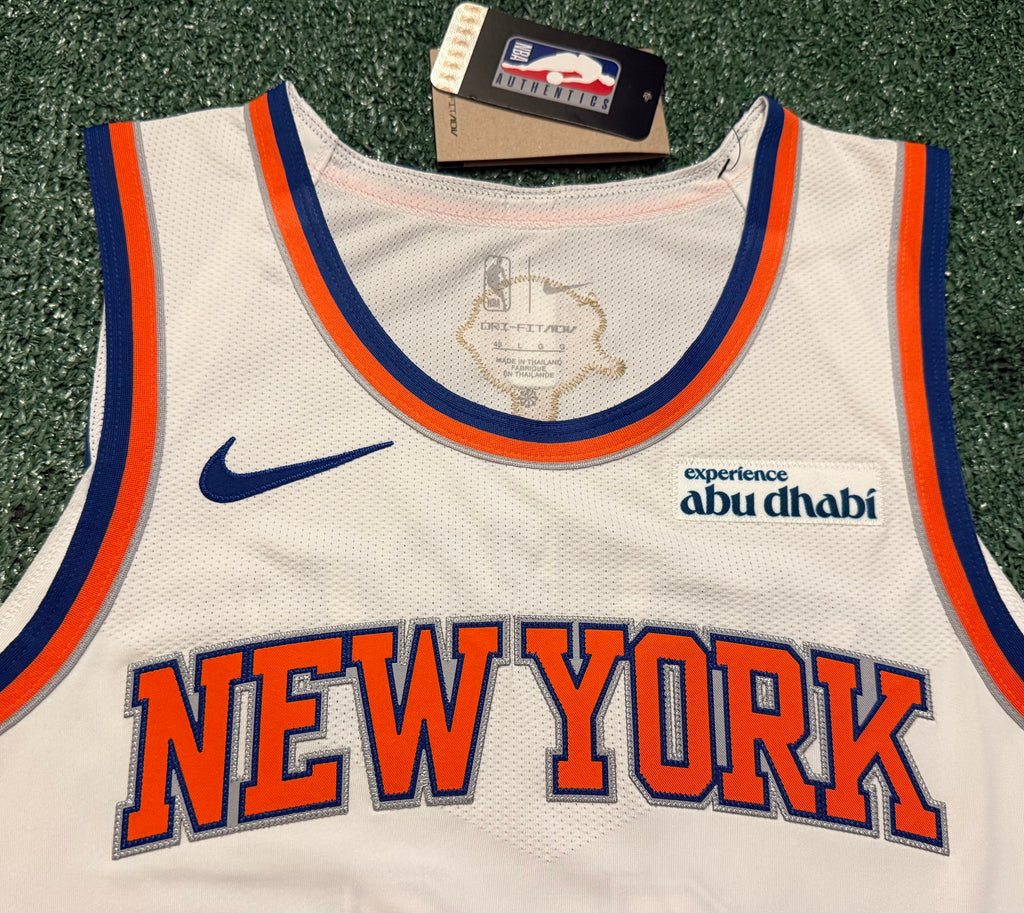 Jalen Brunson New York Knicks Jersey #11 Nike ADV Authentic White Size 48 (L) NBA