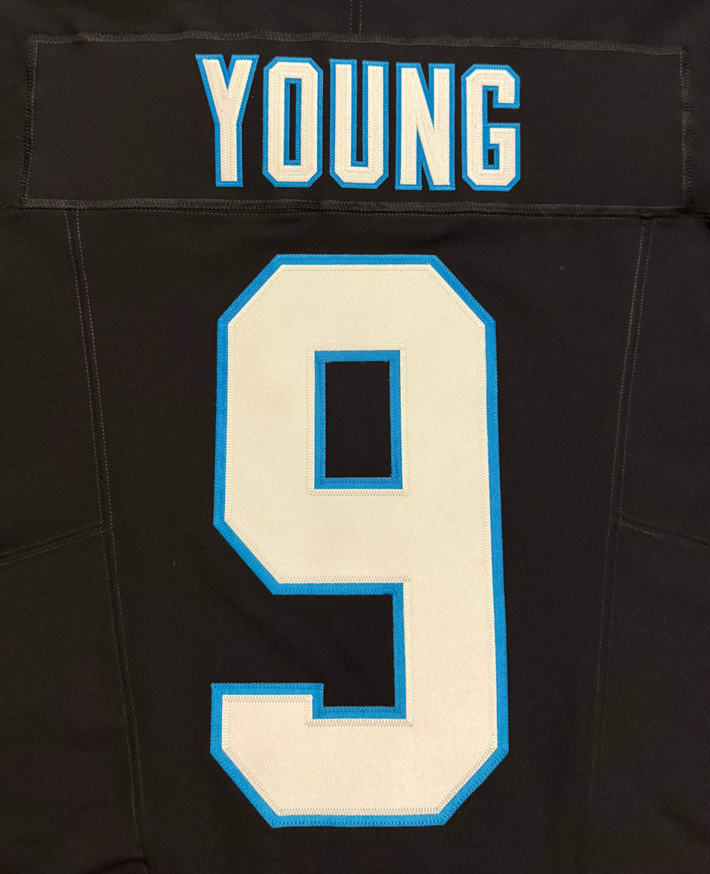 Bryce Young Carolina Panthers Jersey #9 Nike Vapor FUSE Elite Black Size 44 (Large) NFL