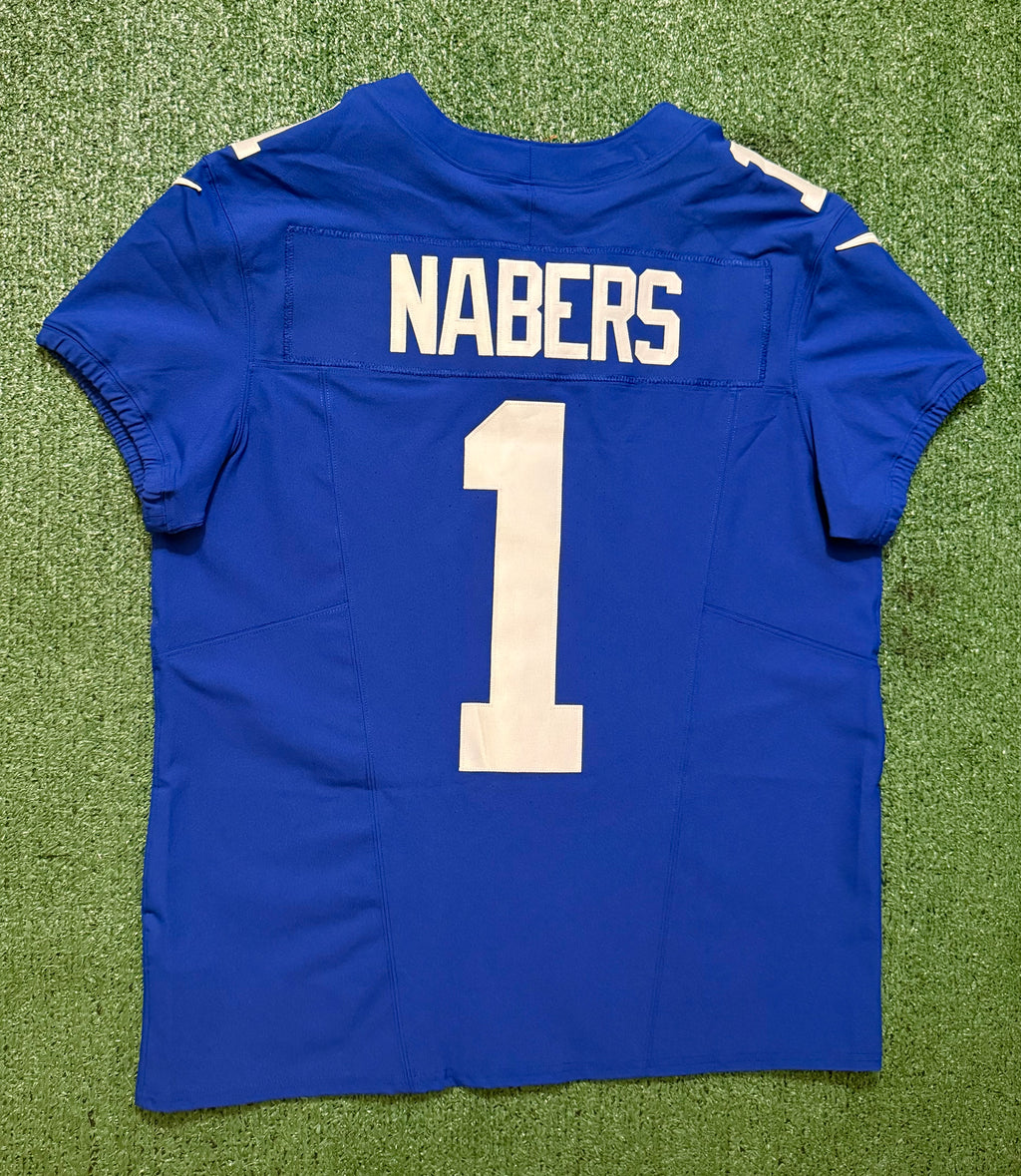 Malik Nabers New York Giants Jersey #1 Nike Vapor FUSE Elite blue size 44 (Large) NFL