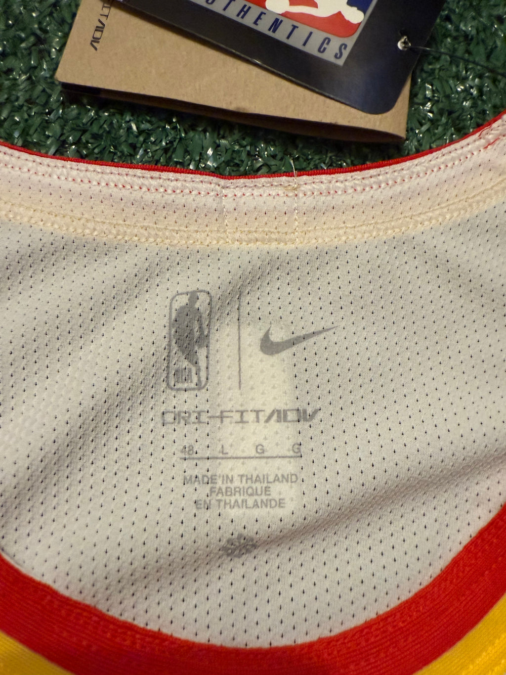 Jalen Johnson Atlanta Hawks Jersey #1 Nike ADV Authentic White Size 48 (L) NBA