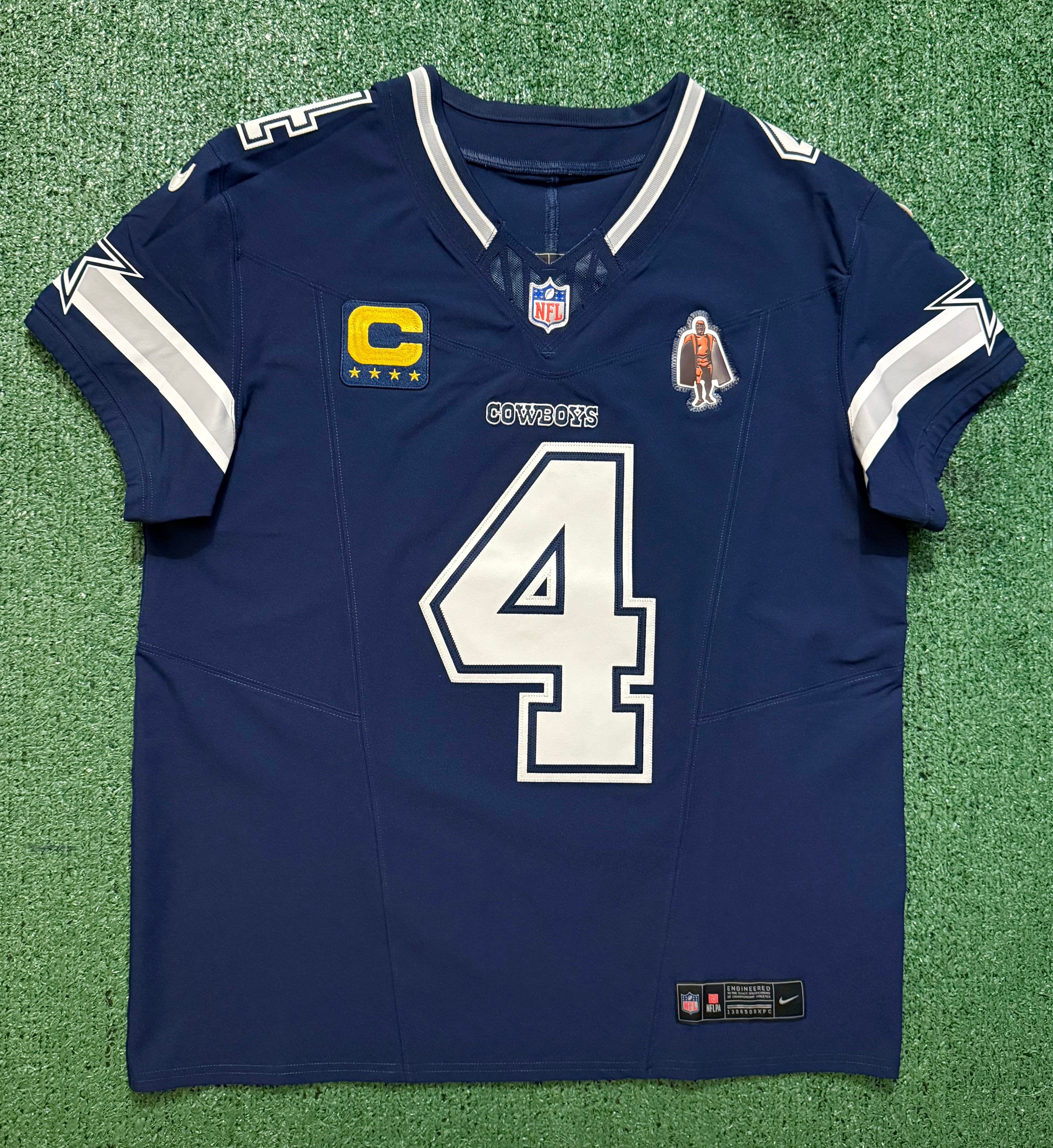 Dak Prescott Dallas Cowboys Jersey #4 Nike Vapor Fuse Elite Navy Size 44 (Large) NFL