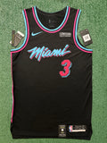 Dwayne Wade Miami Heat Jersey #3 Nike Vaporknit Authentic Black Size 44 (Medium) NBA