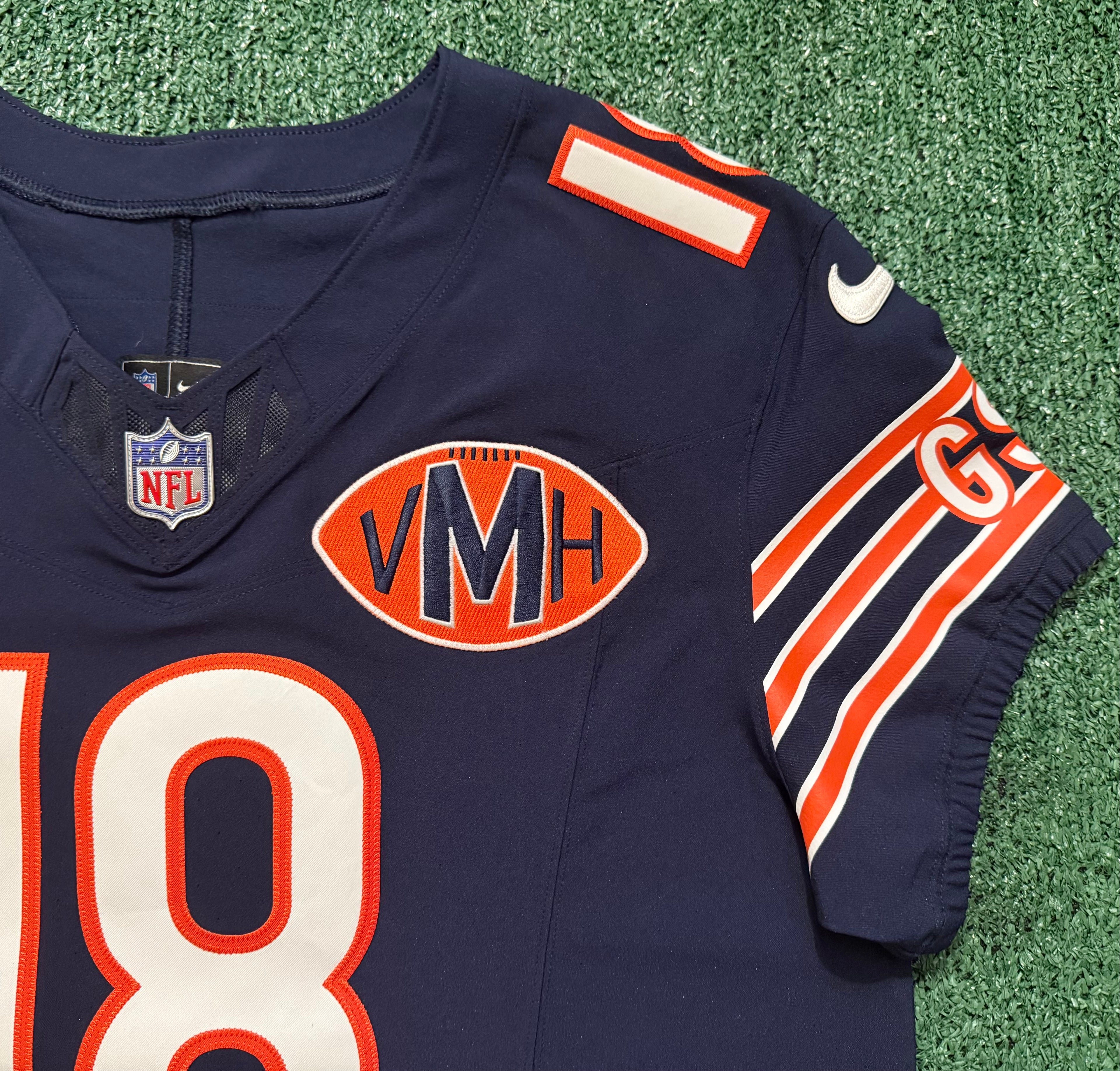 Caleb Williams Chicago Bears Jersey #18 Nike Vapor FUSE Elite Navy Size 44 (Large) NFL