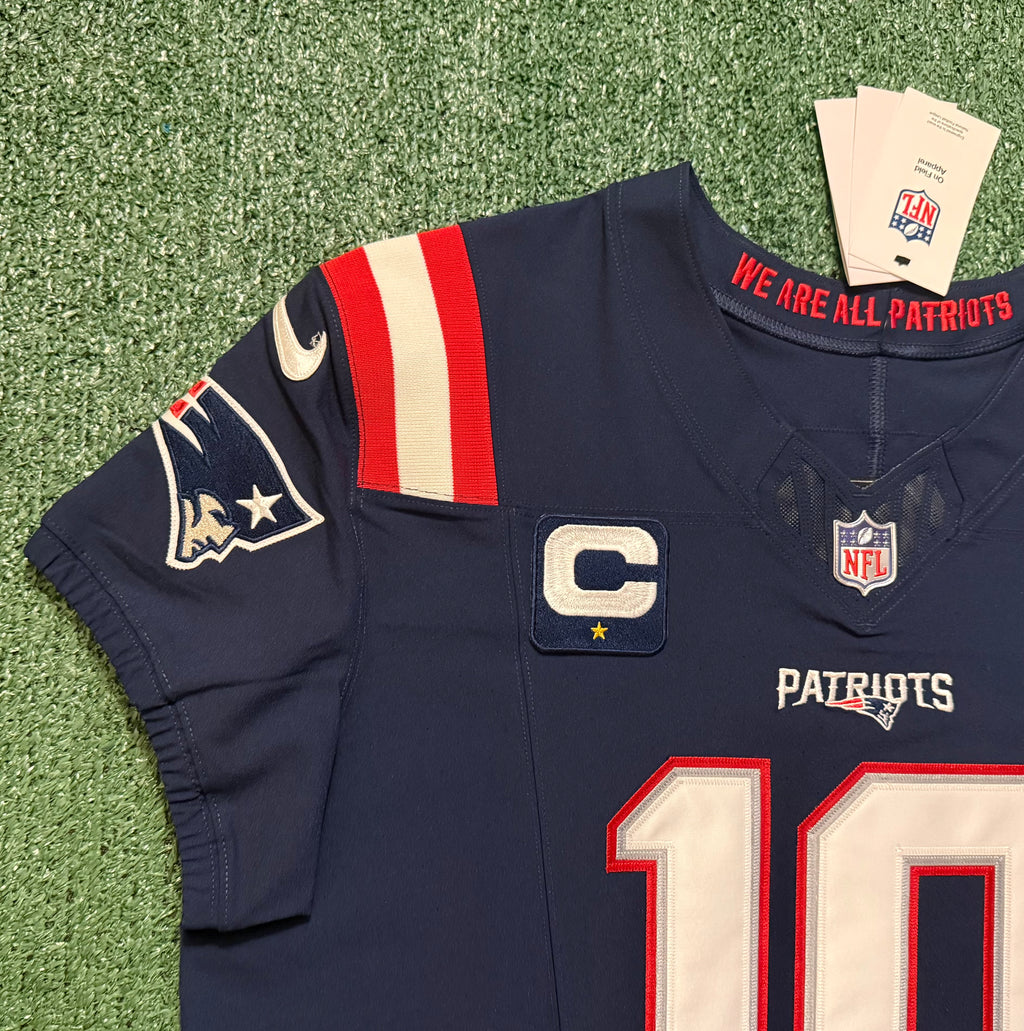 Drake Maye New England Patriots Jersey #10 Nike Vapor Fuse Elite Blue Size 48 (XL) NFL