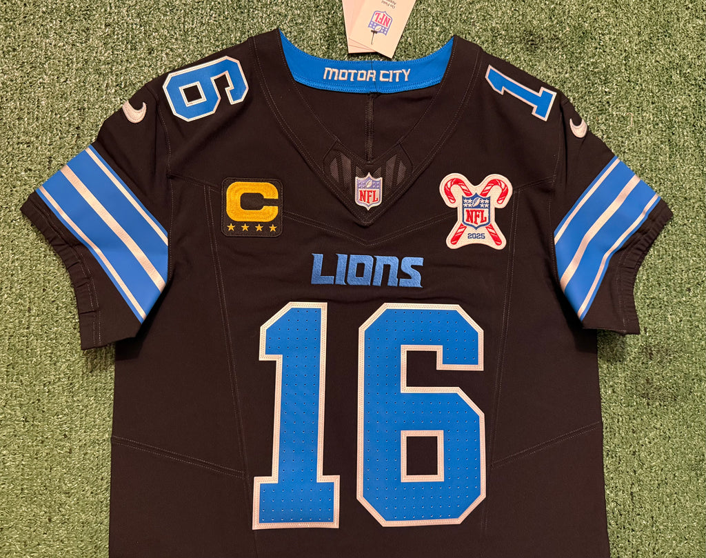 Jared Goff Detroit Lions Jersey #16  Nike Vapor FUSE Elite Black Size 40 (Medium) NFL