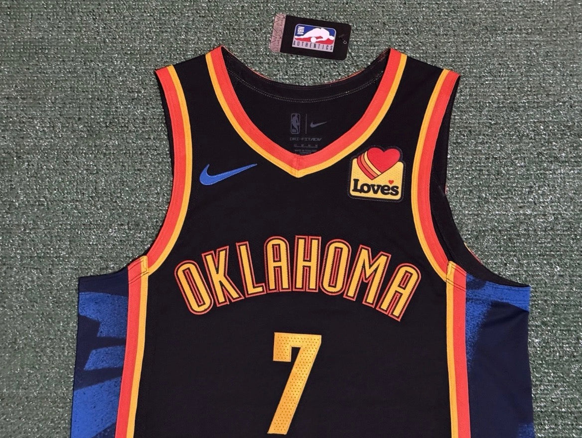 Chet Holmgren Oklahoma City Thunder Jersey #7 Nike ADV Authentic Black Size 44 (M) NBA