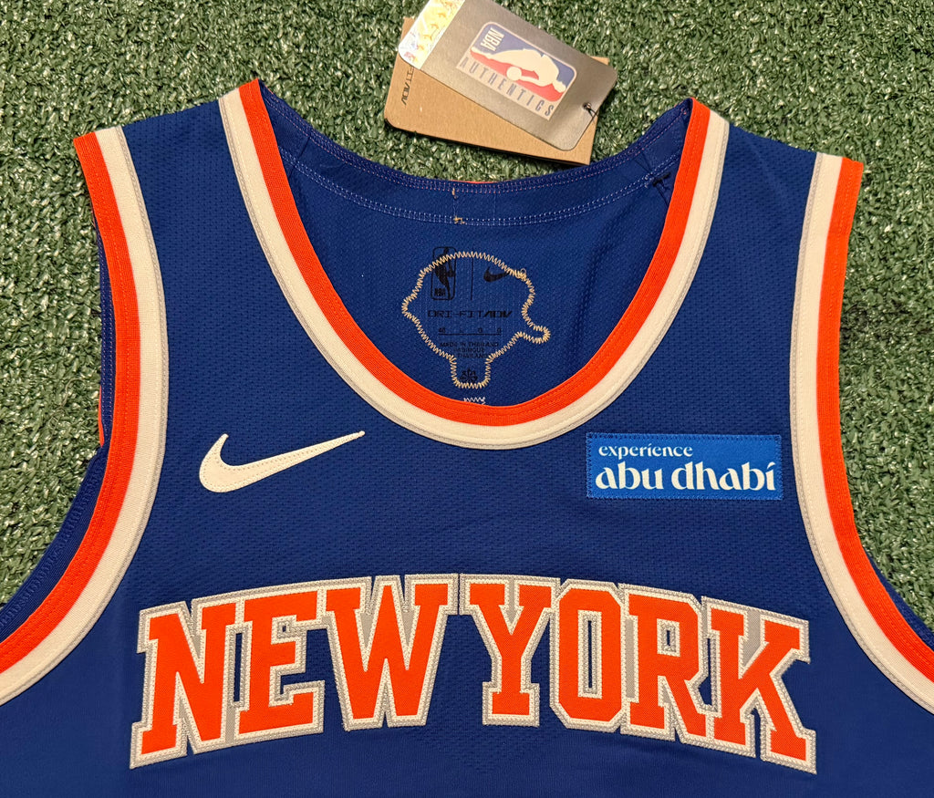 Jalen Brunson New York Knicks Jersey #11 Finals Nike ADV Authentic Blue Size 48 (L) NBA