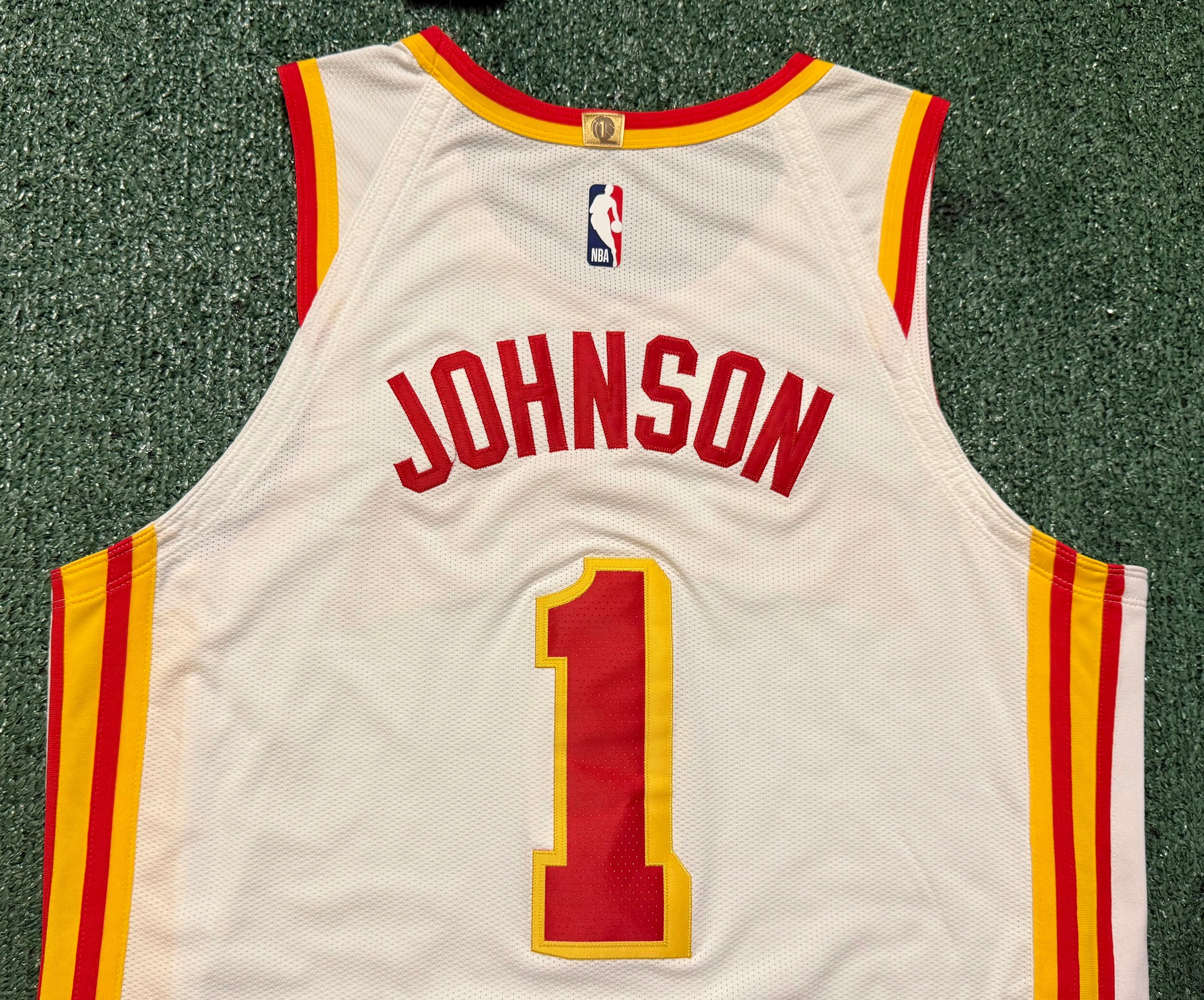 Jalen Johnson Atlanta Hawks Jersey #1 Nike ADV Authentic White Size 48 (L) NBA