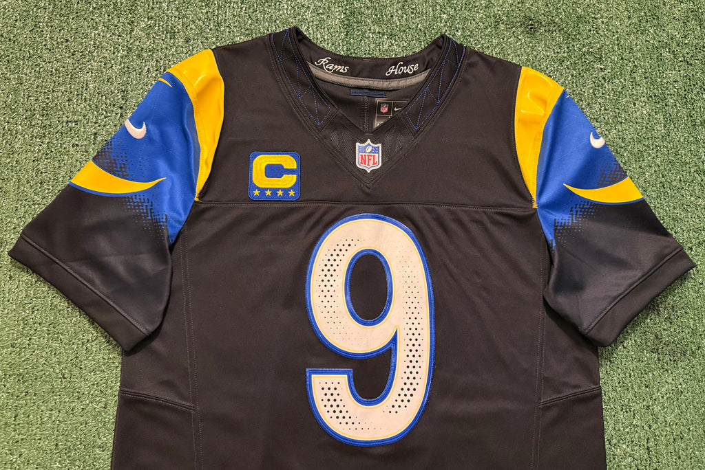 Matthew Stafford Los Angeles Rams Jersey #9 Nike FUSE Rivalry Black Size (Medium) NFL
