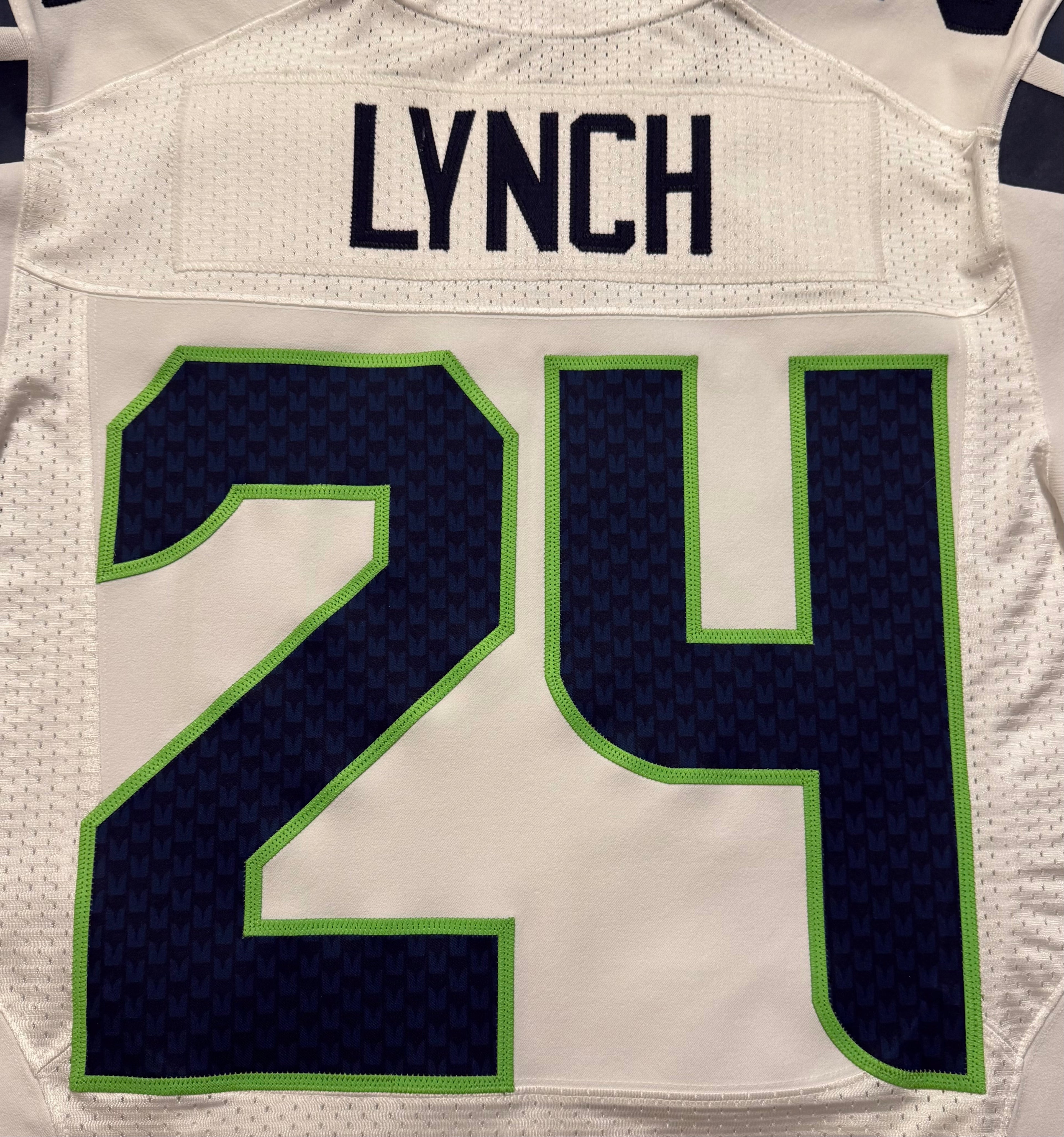 Marshawn Lynch Seattle Seahawks 
Jersey #24 Nike Elite white Size 44 (Large) NFL