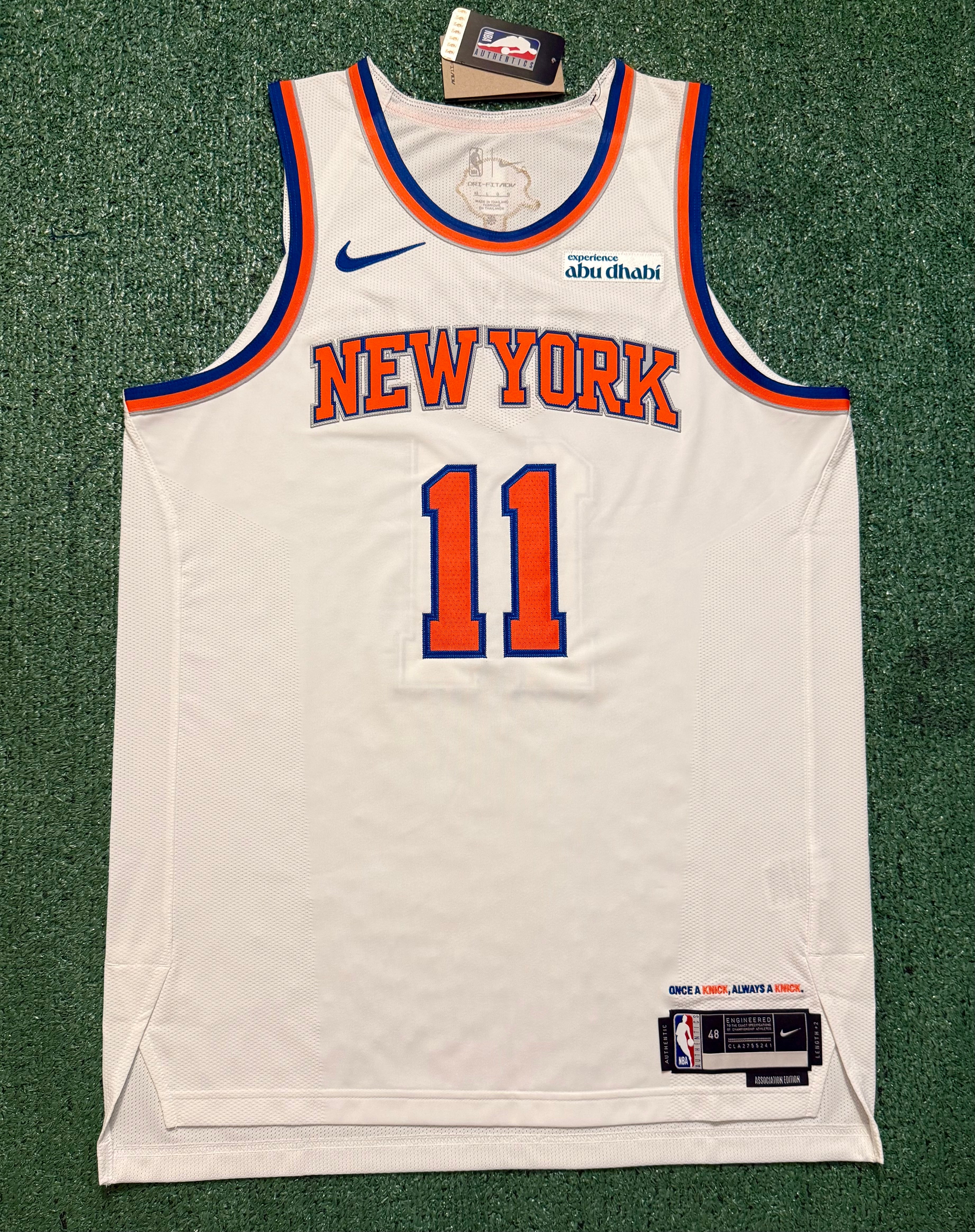 Jalen Brunson New York Knicks Jersey #11 Nike ADV Authentic White Size 48 (L) NBA