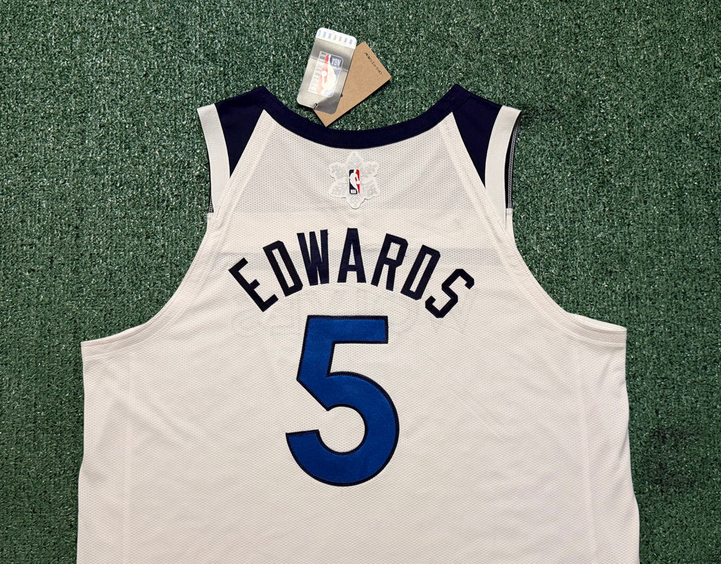 Anthony Edwards Minnesota Timberwolves Jersey #5 Nike ADV Authentic White Size 52 (XL) NBA