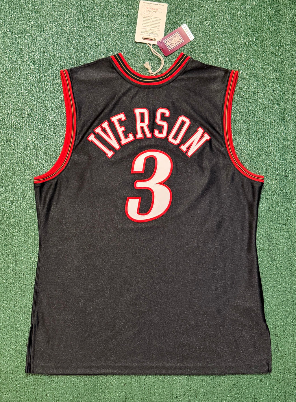 Allen Iverson Philadelphia 76ers Jersey #3 Mitchell & Ness Authentic Black Size 48 (XL) NBA