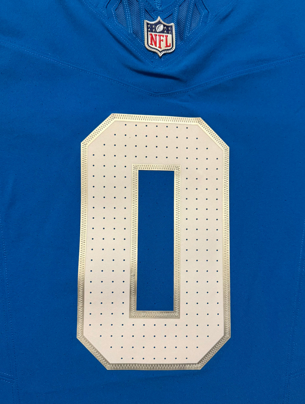Jahmyr Gibbs Detroit Lions Jersey #0 Nike Vapor FUSE Elite Blue Size 44 (Large) NFL