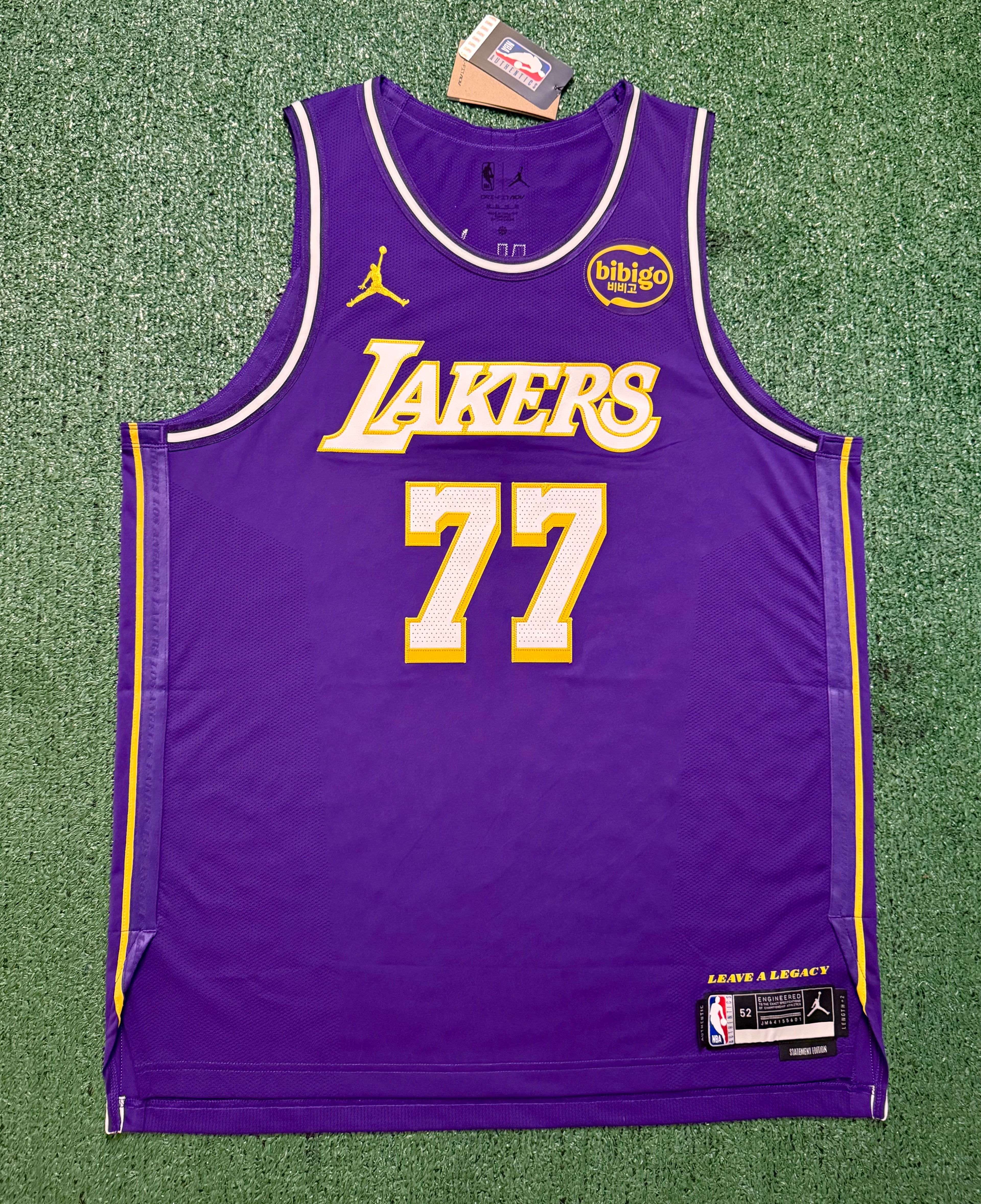 Luka Doncic Los Angeles Lakers Jersey #77 Nike ADV Authentic Purple Size 52 (XL) NBA