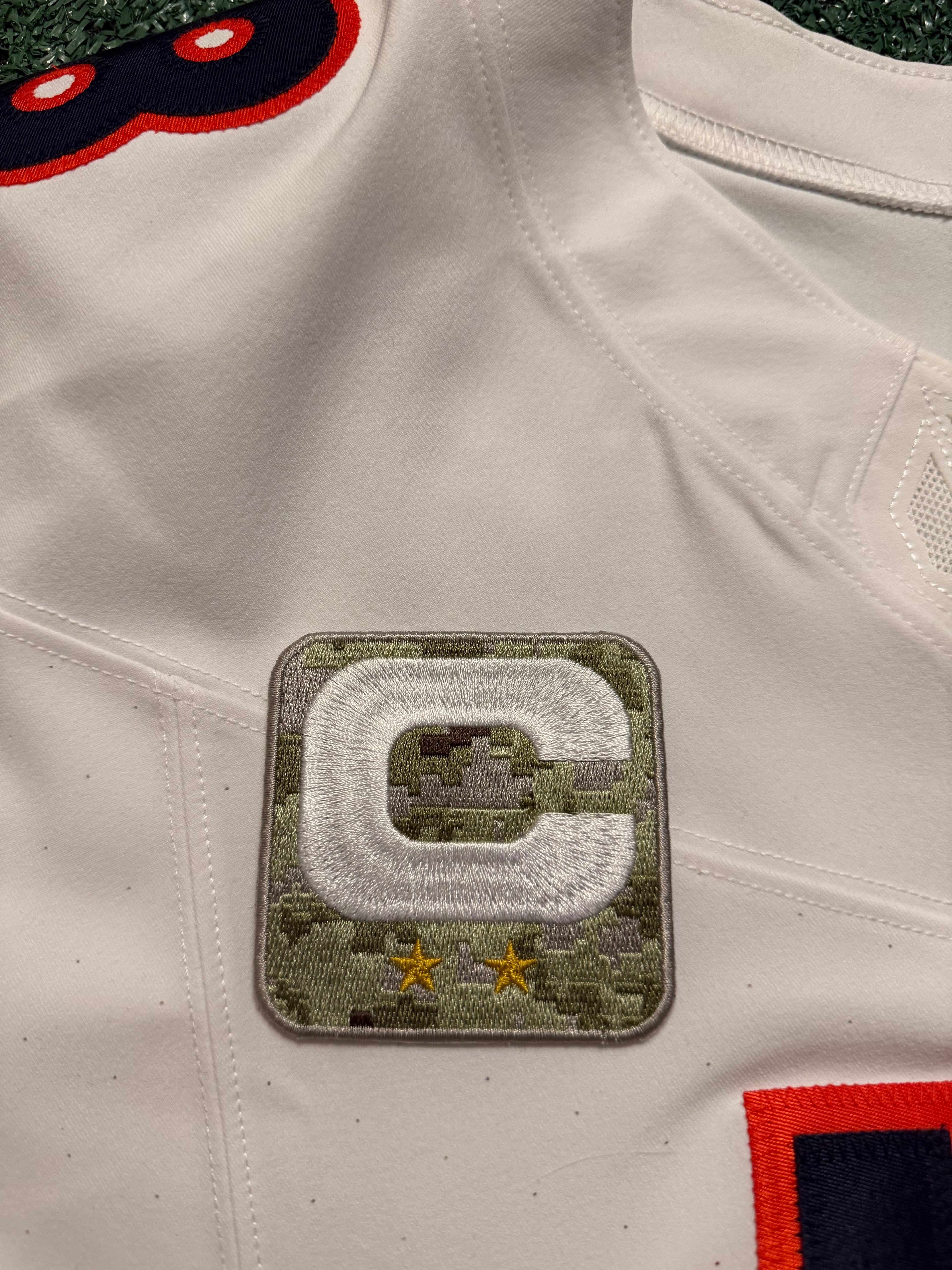 Caleb Williams Chicago Bears Jersey #18 Nike Vapor FUSE Elite White Size 44 (Large) NFL