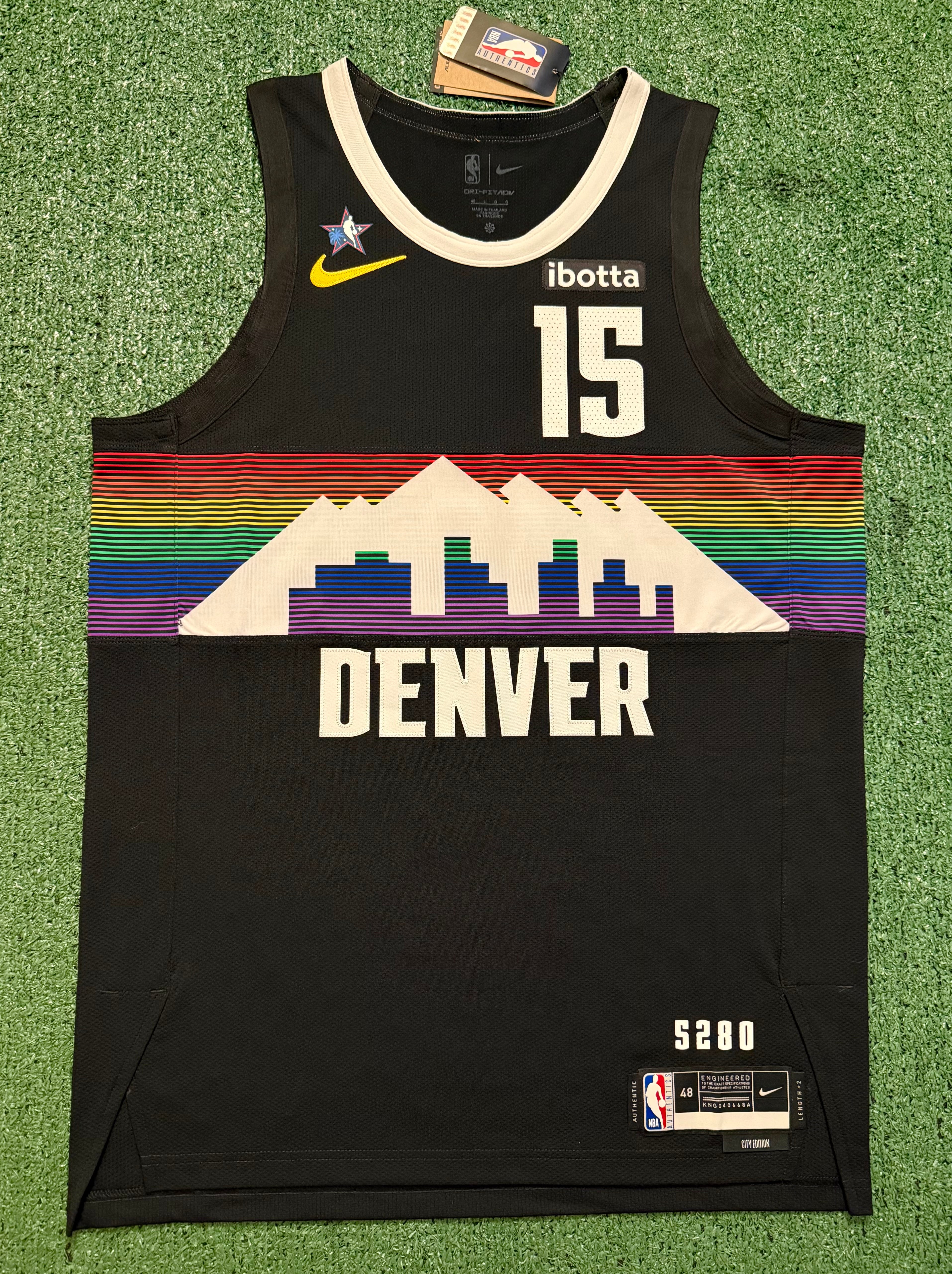Nikola Jokic Denver Nuggets Jersey #15 Nike ADV Authentic Black Size 48 (L) NBA