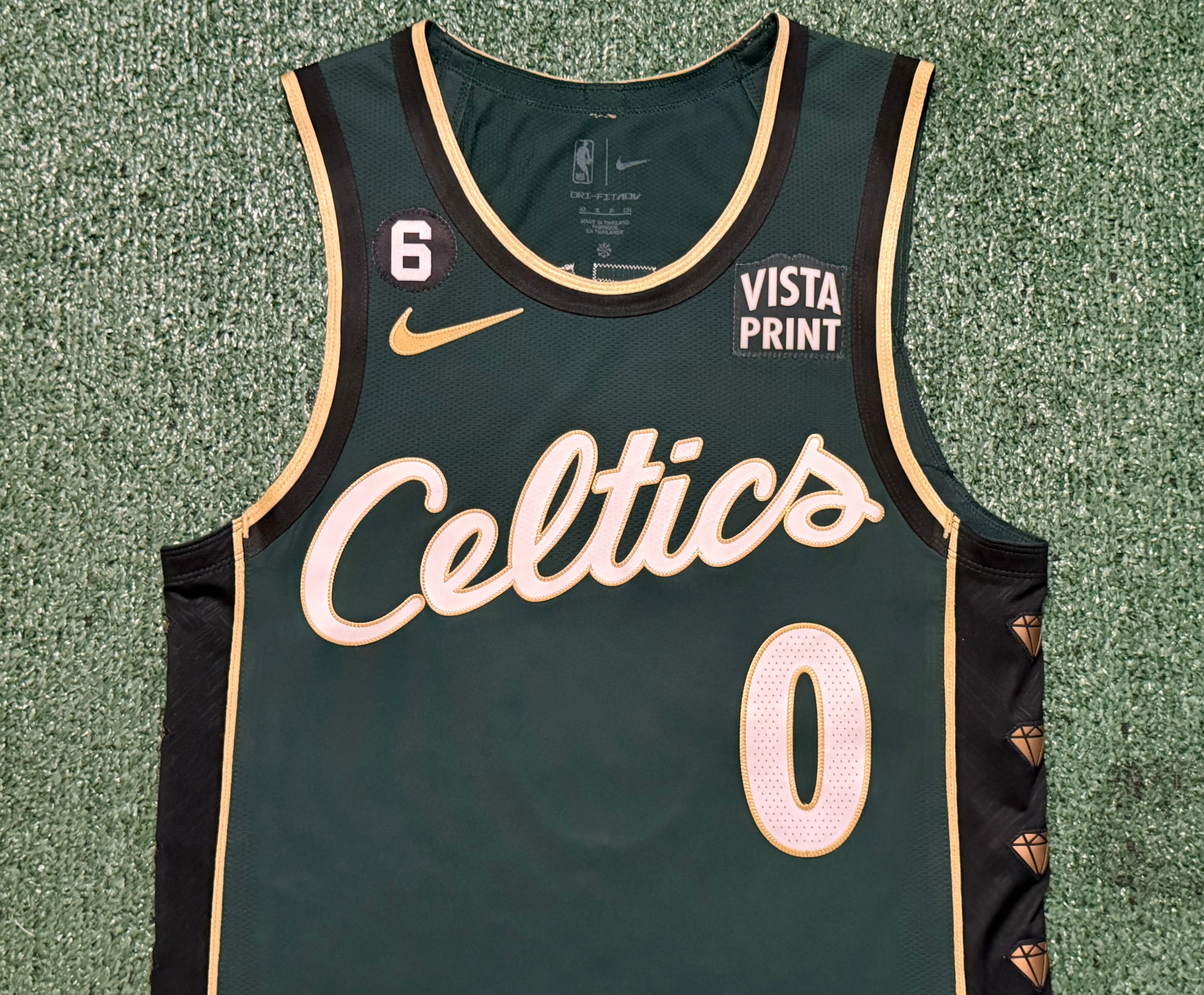 Jayson Tatum Boston Celtics Jersey #0 Nike ADV Authentic Green Size 40 (Small) NBA