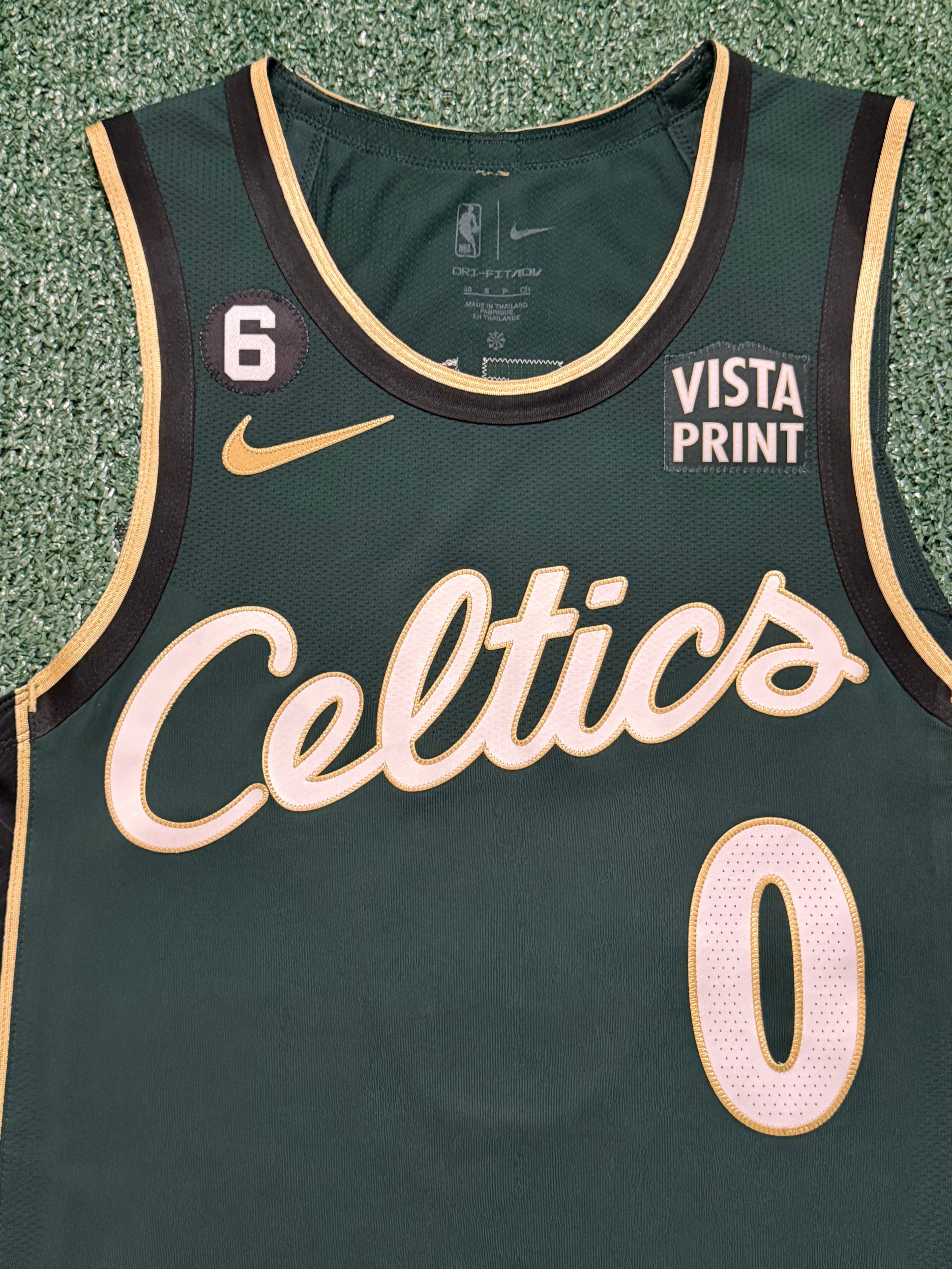 Jayson Tatum Boston Celtics Jersey #0 Nike ADV Authentic Green Size 40 (Small) NBA