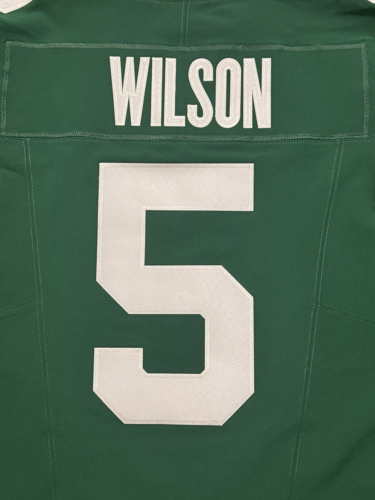 Garrett Wilson New York Jets Jersey #5 Nike Vapor Fuse Elite Green Size 40 (M) NFL