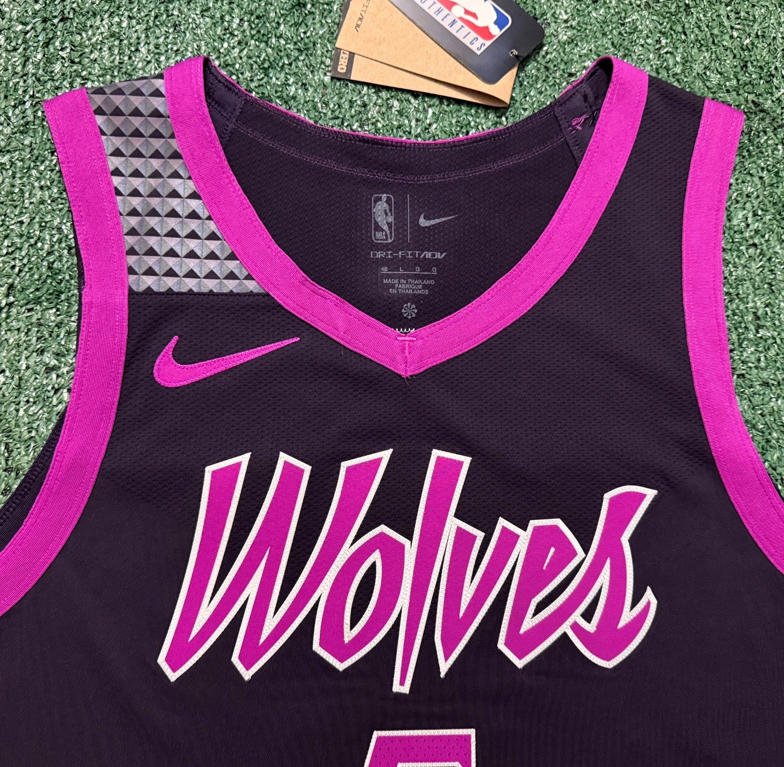 Anthony Edwards Minnesota Timberwolves Jersey #5 Nike ADV Authentic Black Size 48 (L) NBA