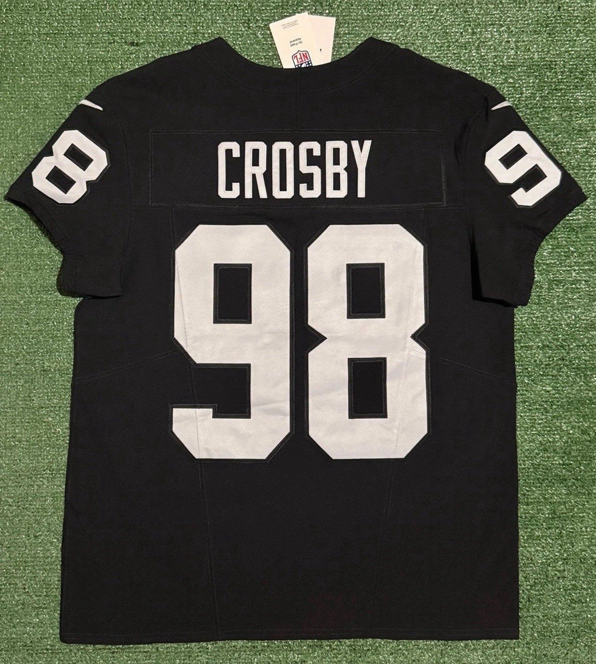 Maxx Crosby Las Vegas Raiders Jersey #98 Nike Vapor Fuse Elite Black Size 44 (L) NFL