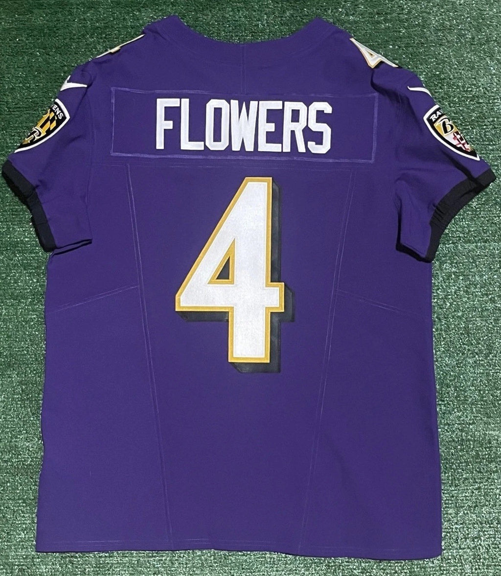 Zay Flowers Baltimore Ravens Jersey #4 Nike Vapor FUSE Elite Purple Size 44 (L) NFL