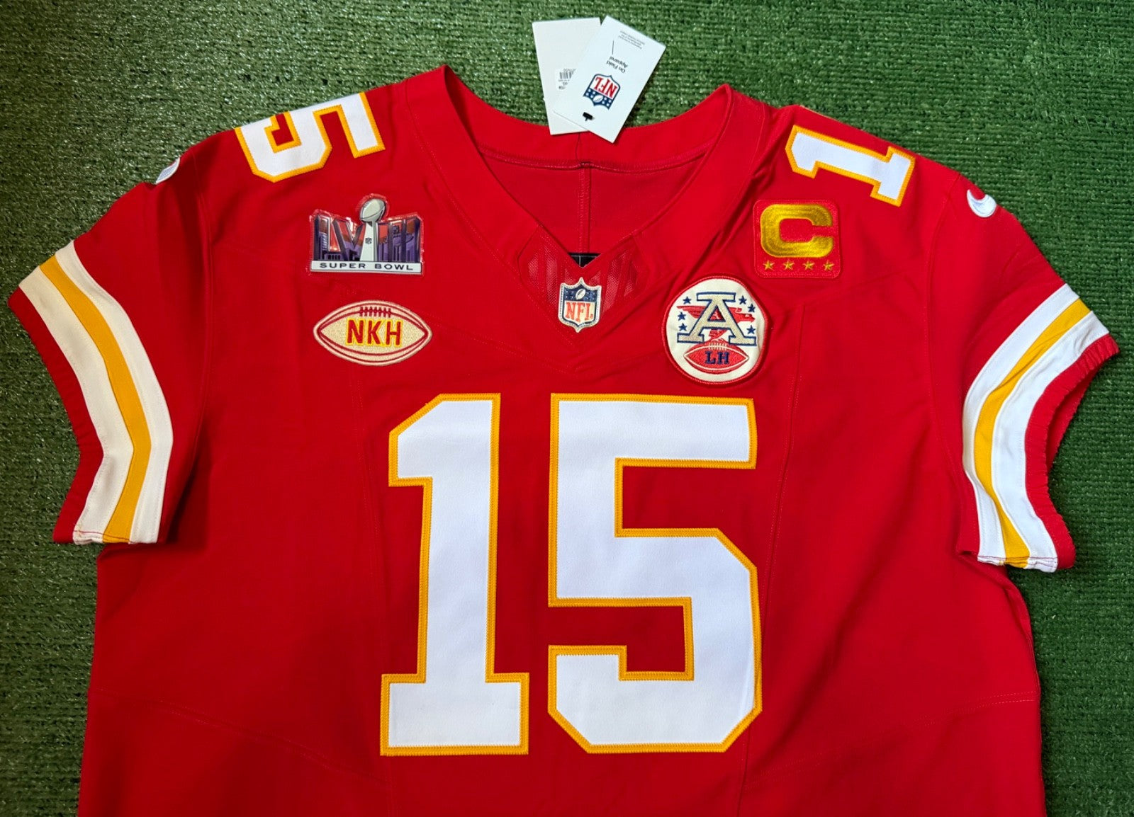 Patrick Mahomes Kansas City Chiefs Jersey #15 Nike Vapor FUSE Elite Red Size 52 (XXL) NFL