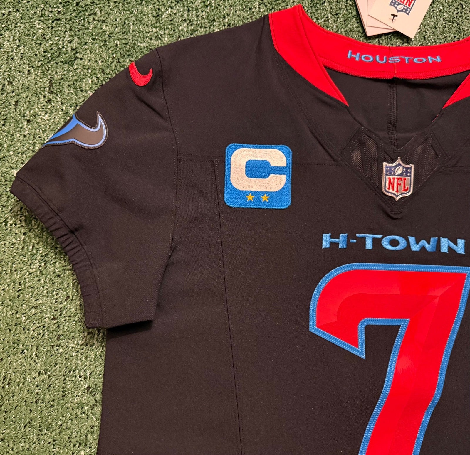 CJ Stroud Houston Texans Jersey #7 Nike Vapor Fuse Elite Navy Size 40 (M) NFL
