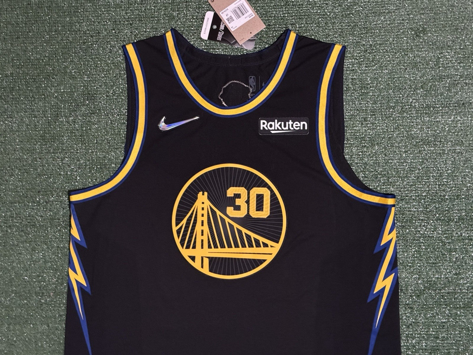 Steph Curry Golden State Warriors Jersey #30 Nike ADV Authentic Black Size 48 (L) NBA