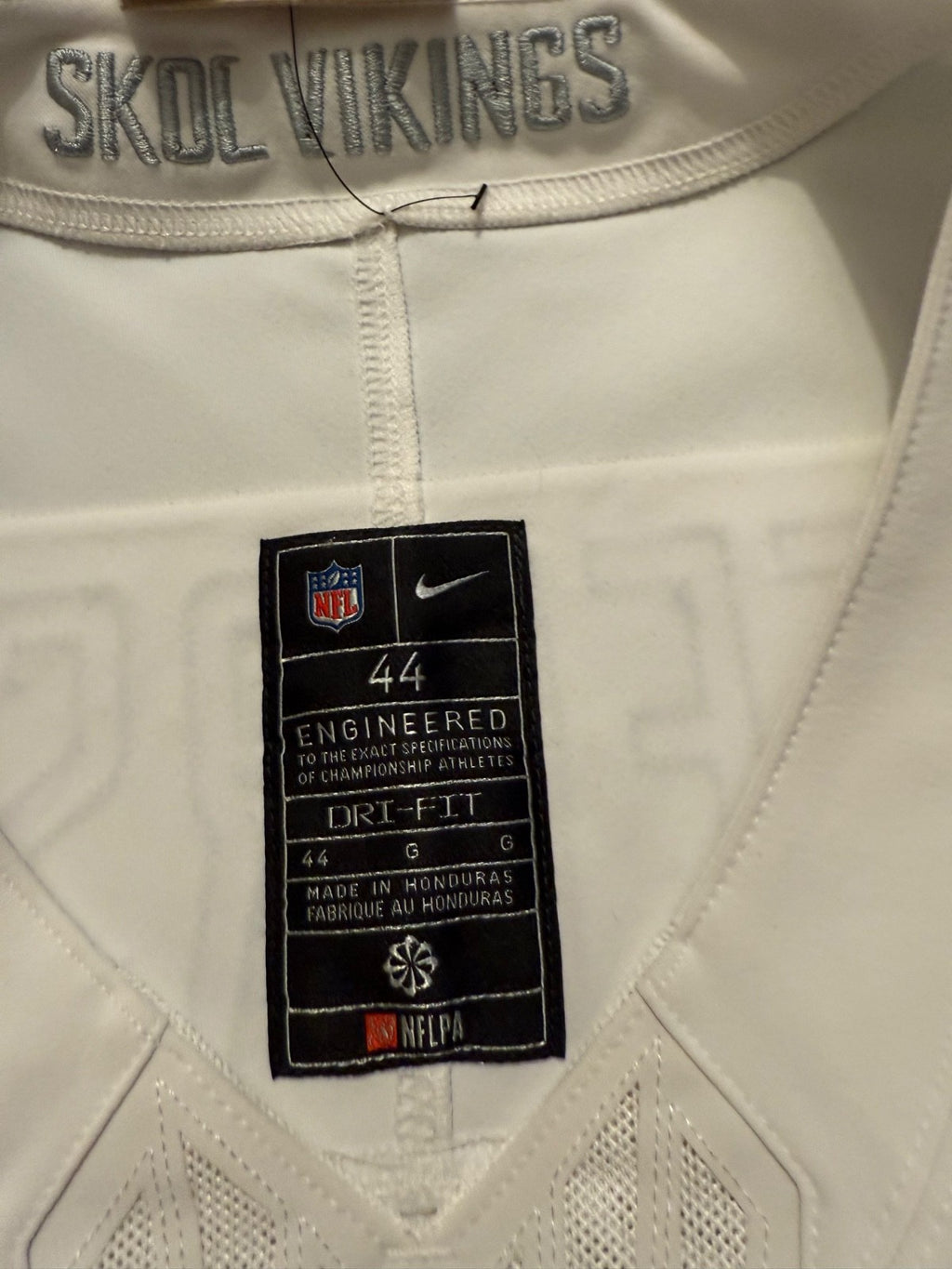 Justin Jefferson Minnesota Vikings Jersey #18 Nike Vapor FUSE Elite White Size 44 (Large) NFL