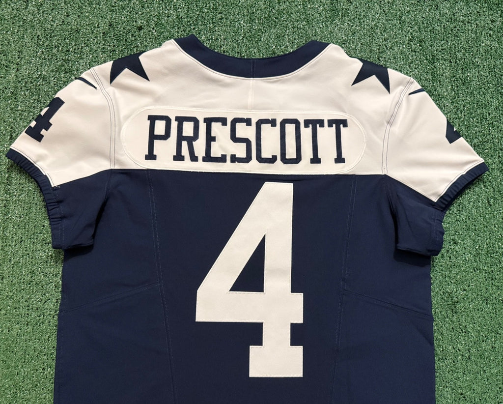 Dak Prescott Dallas Cowboys Jersey #4 Nike Vapor Fuse Elite Navy Size 44 (Large) NFL