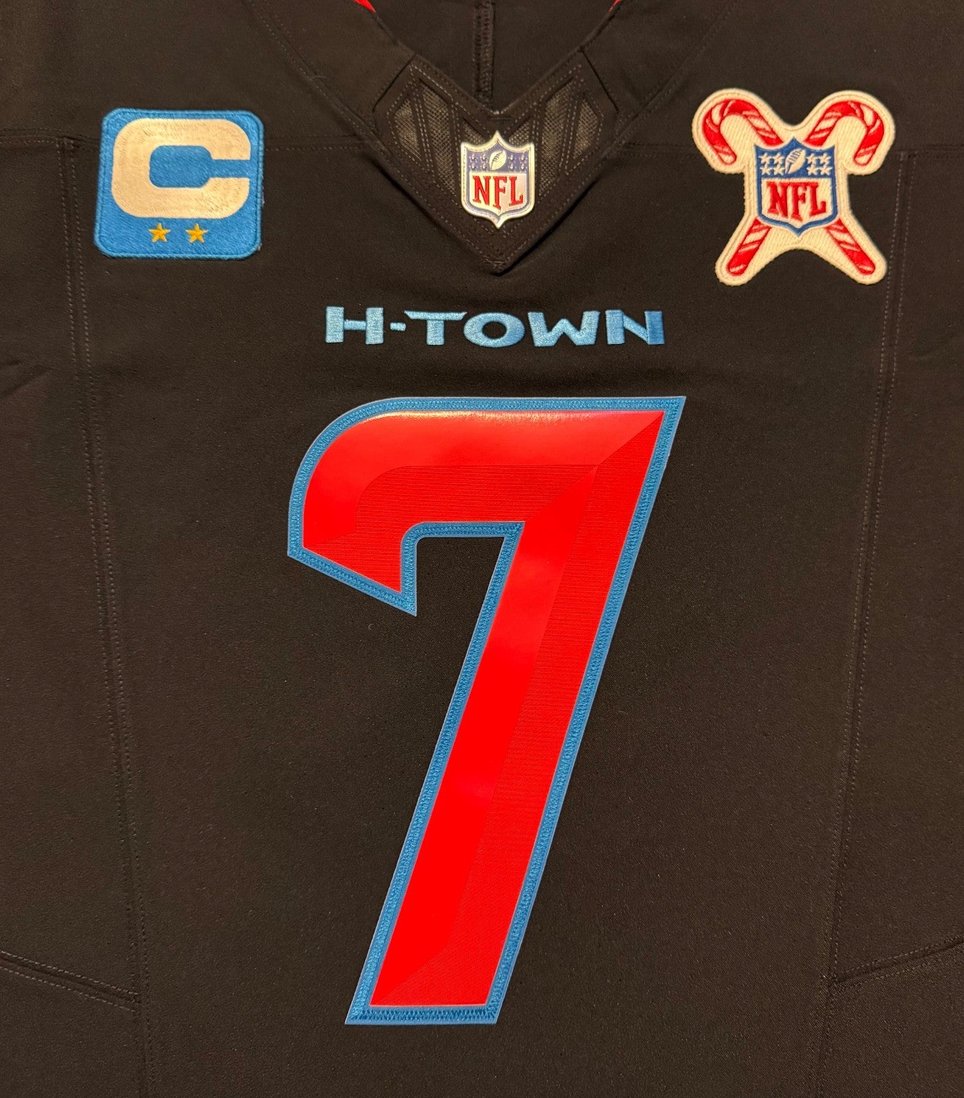 CJ Stroud Houston Texans Jersey #7 Nike Vapor Fuse Elite Navy Size 44 (L) NFL