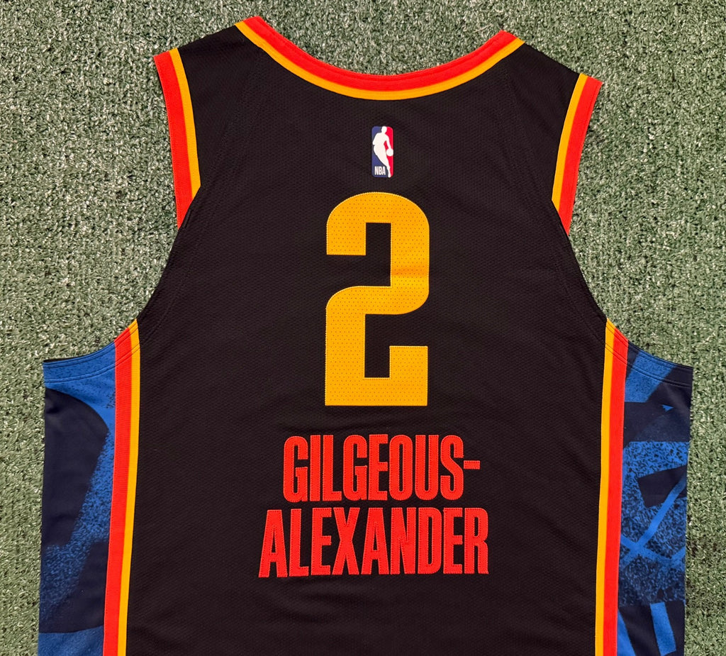 Shai Gilgeous-Alexander Oklahoma City Thunder Jersey #2 Nike ADV Authentic Black Size 48 (L) NBA