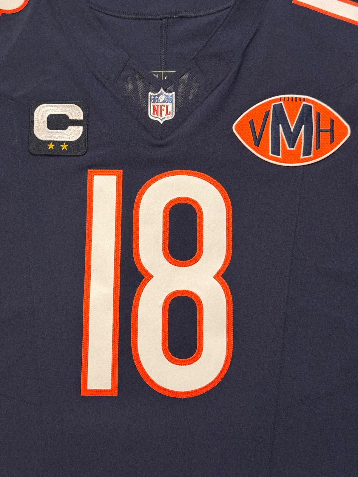 Caleb Williams Chicago Bears Jersey #18 Nike Vapor FUSE Elite Navy Size 48 (XL) NFL